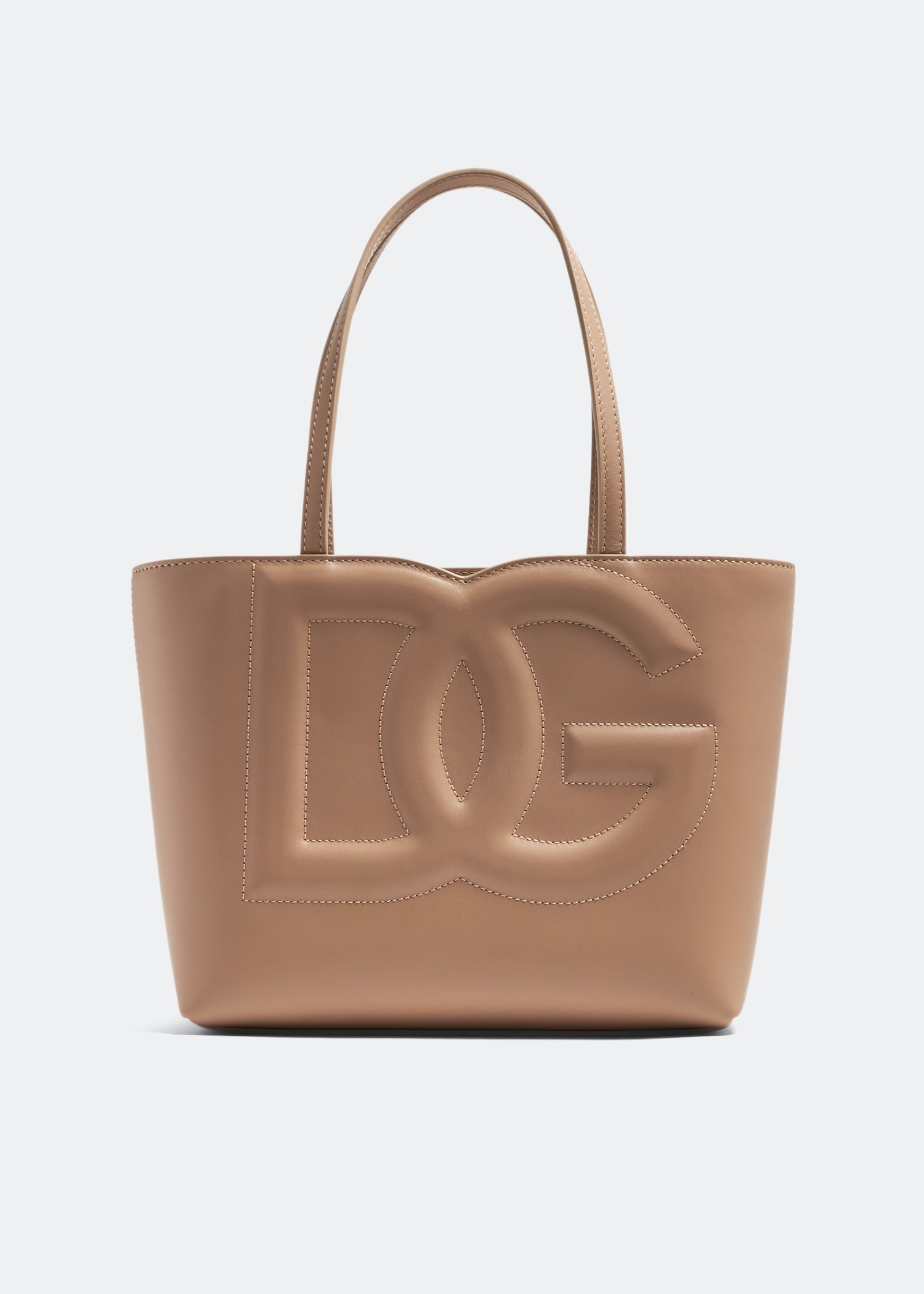 Logo small shopper, Beige