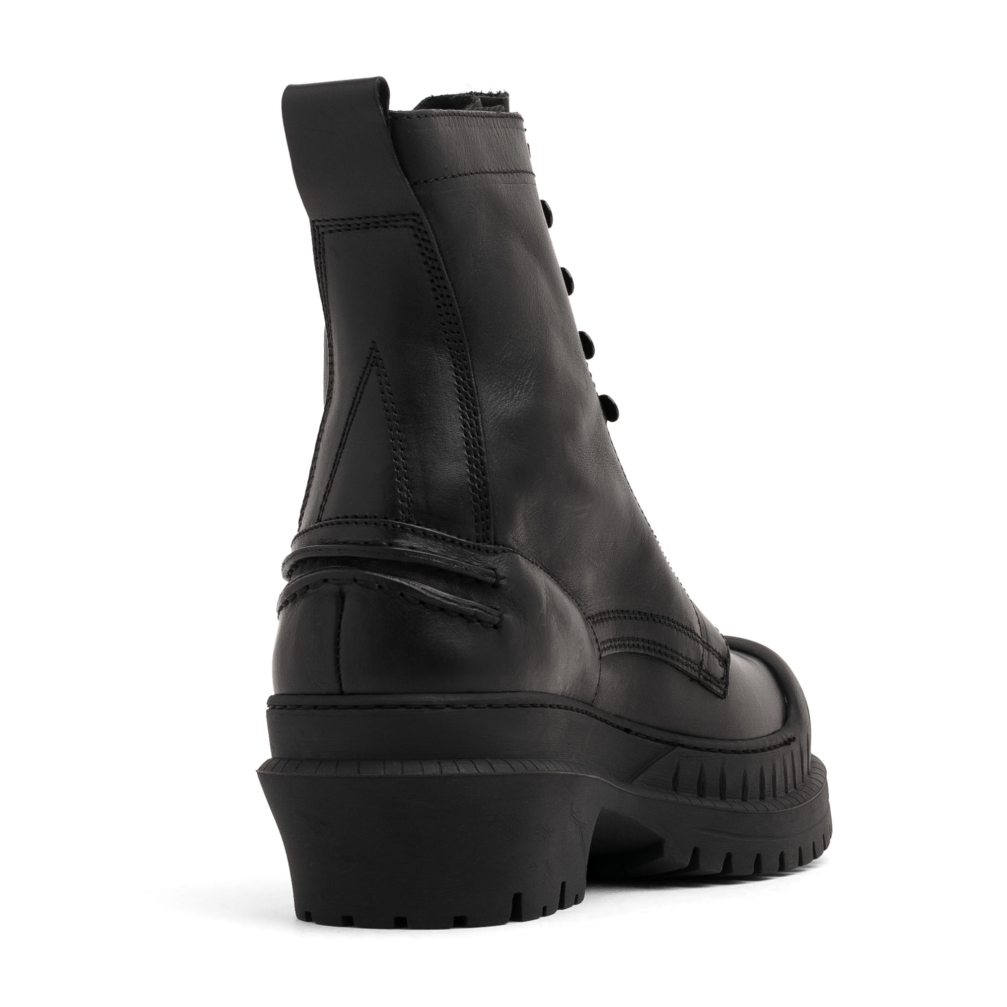 

Lug sole ankle boots, Black