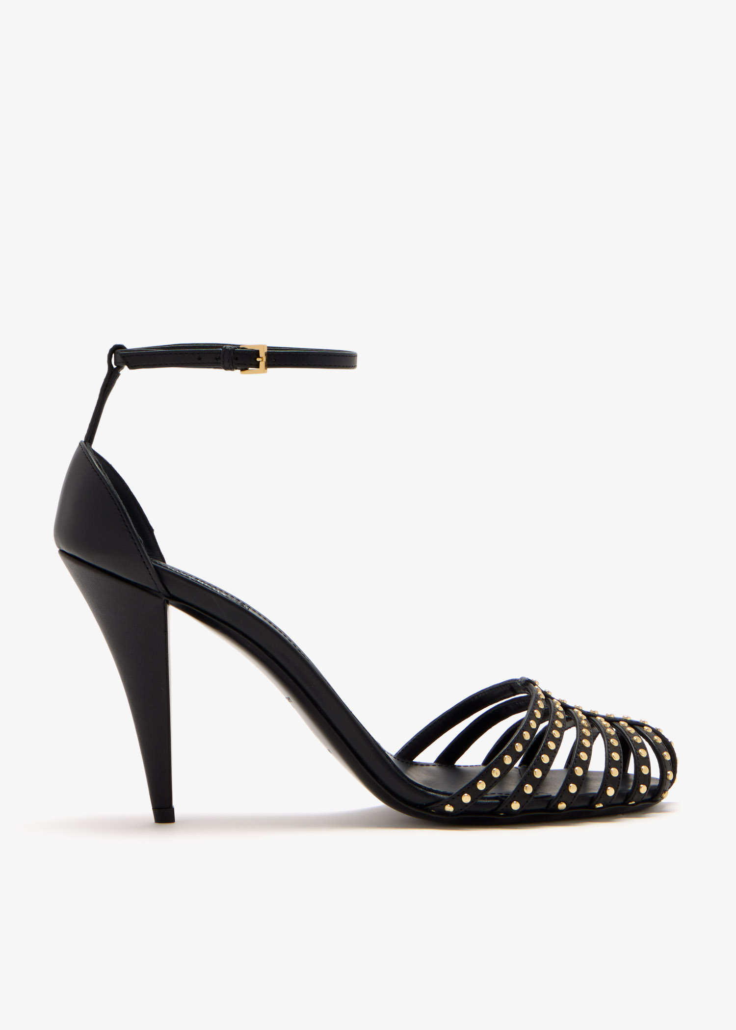 

Cage heeled sandals, Black