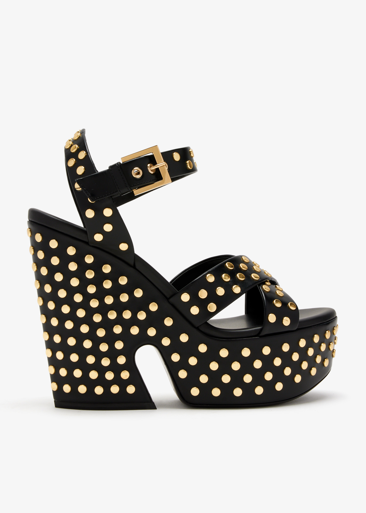 

Clog platform sandals, Black