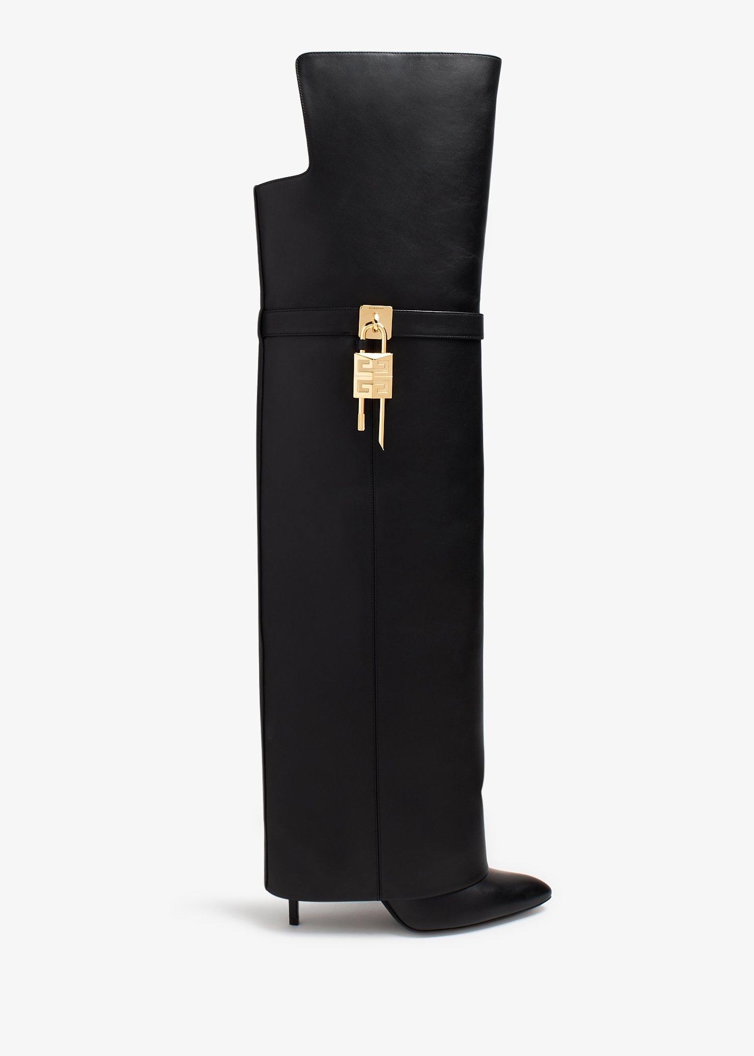 

Shark Lock Stiletto over-the-knee boots, Black