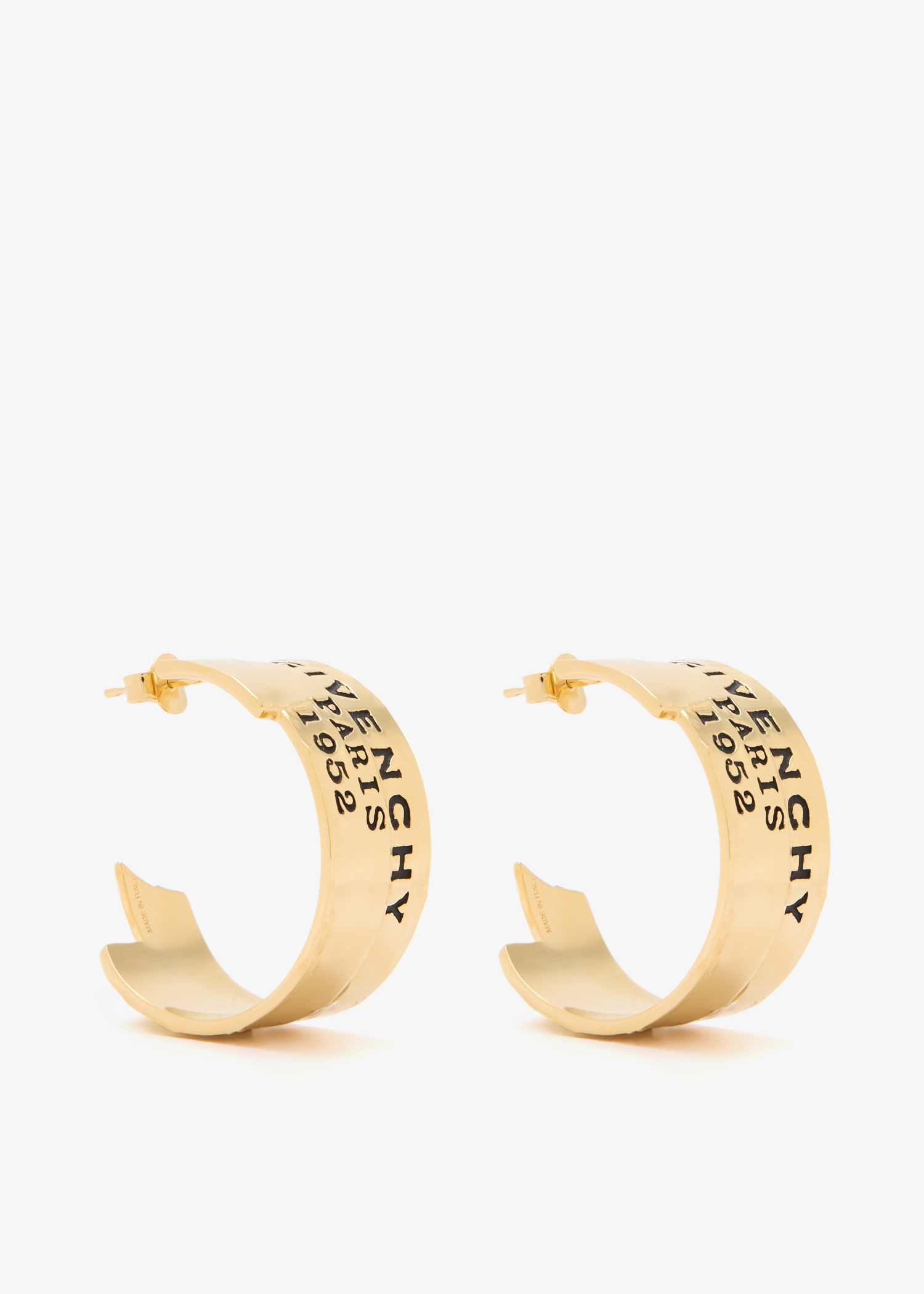 

Tape earrings, Gold
