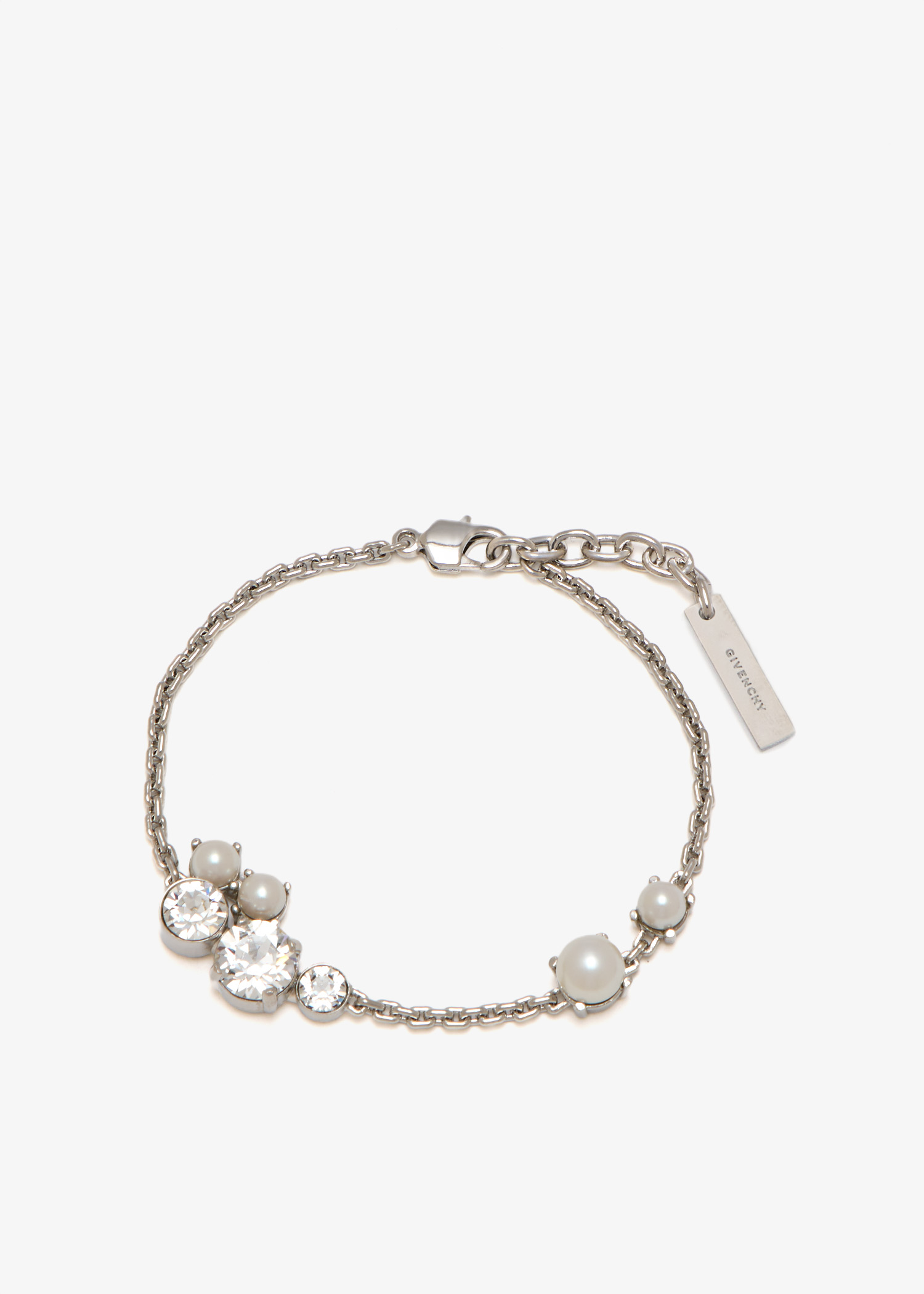 

Crystal Pearl bracelet, Silver