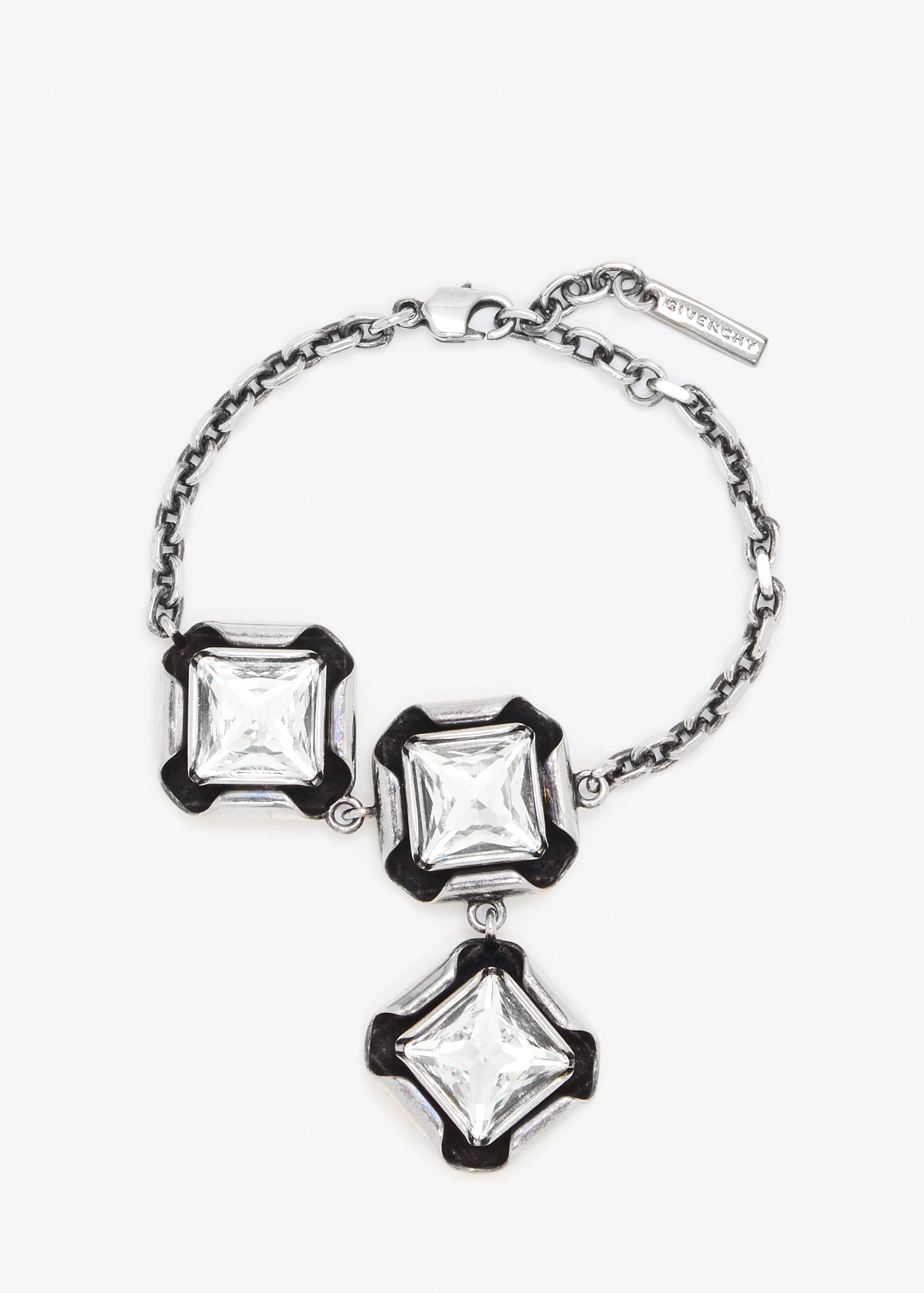 

Deconstructed crystals bracelet, Silver