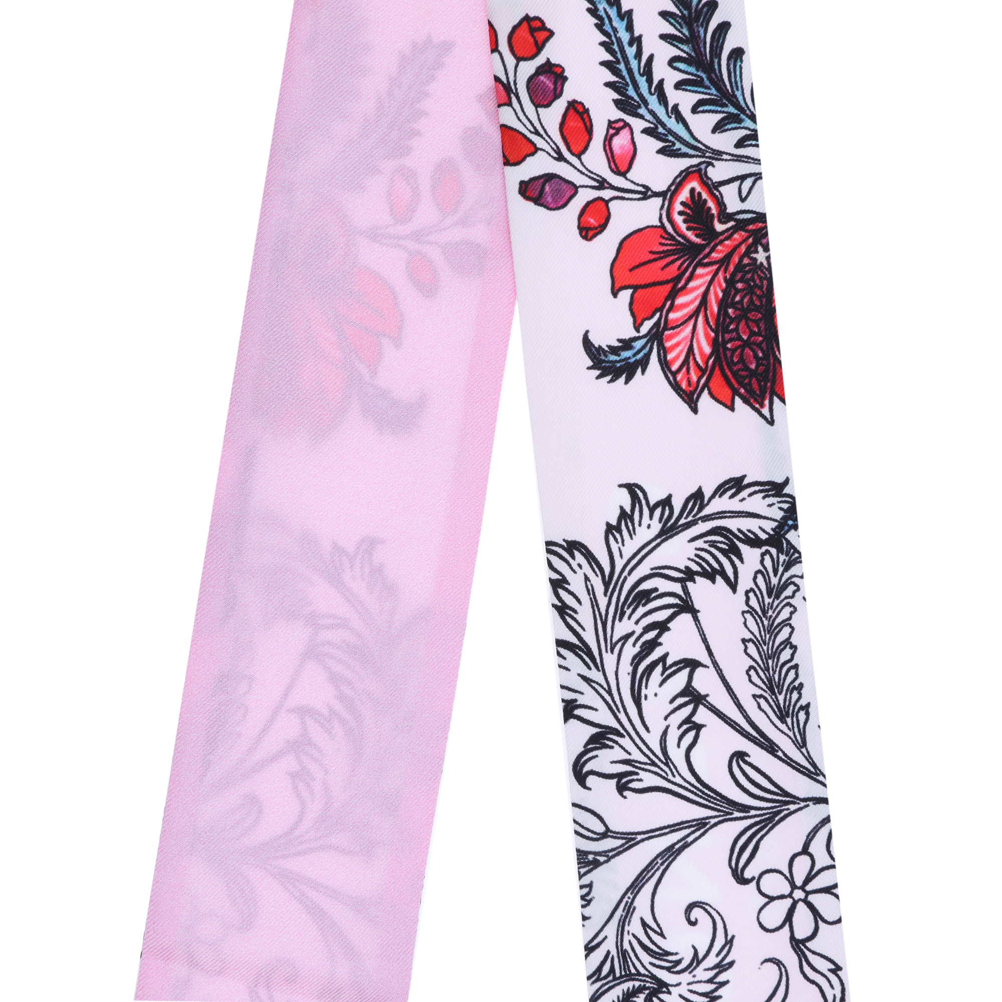 

Floral silk headband, White