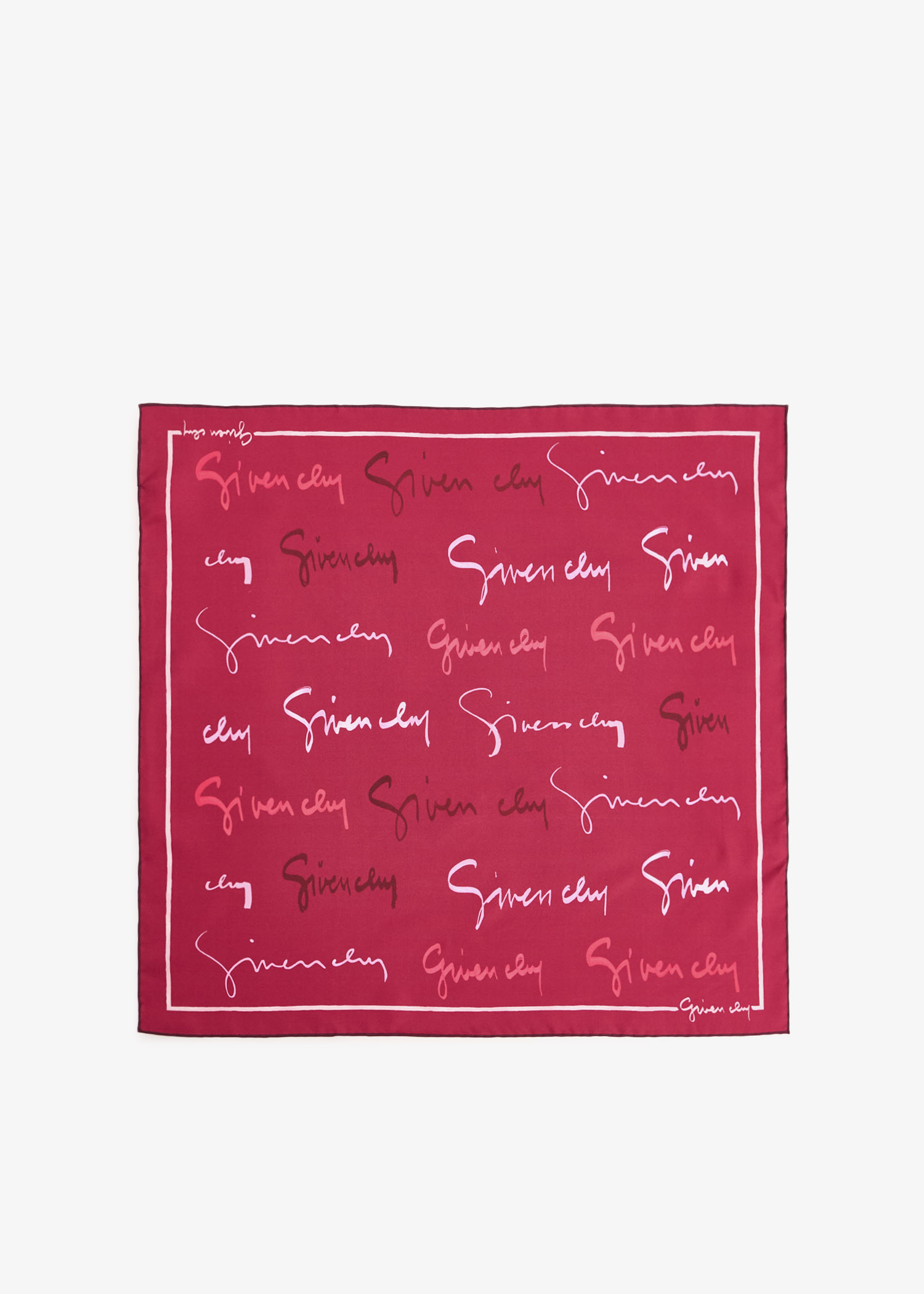 

Logo signature square scarf, Pink