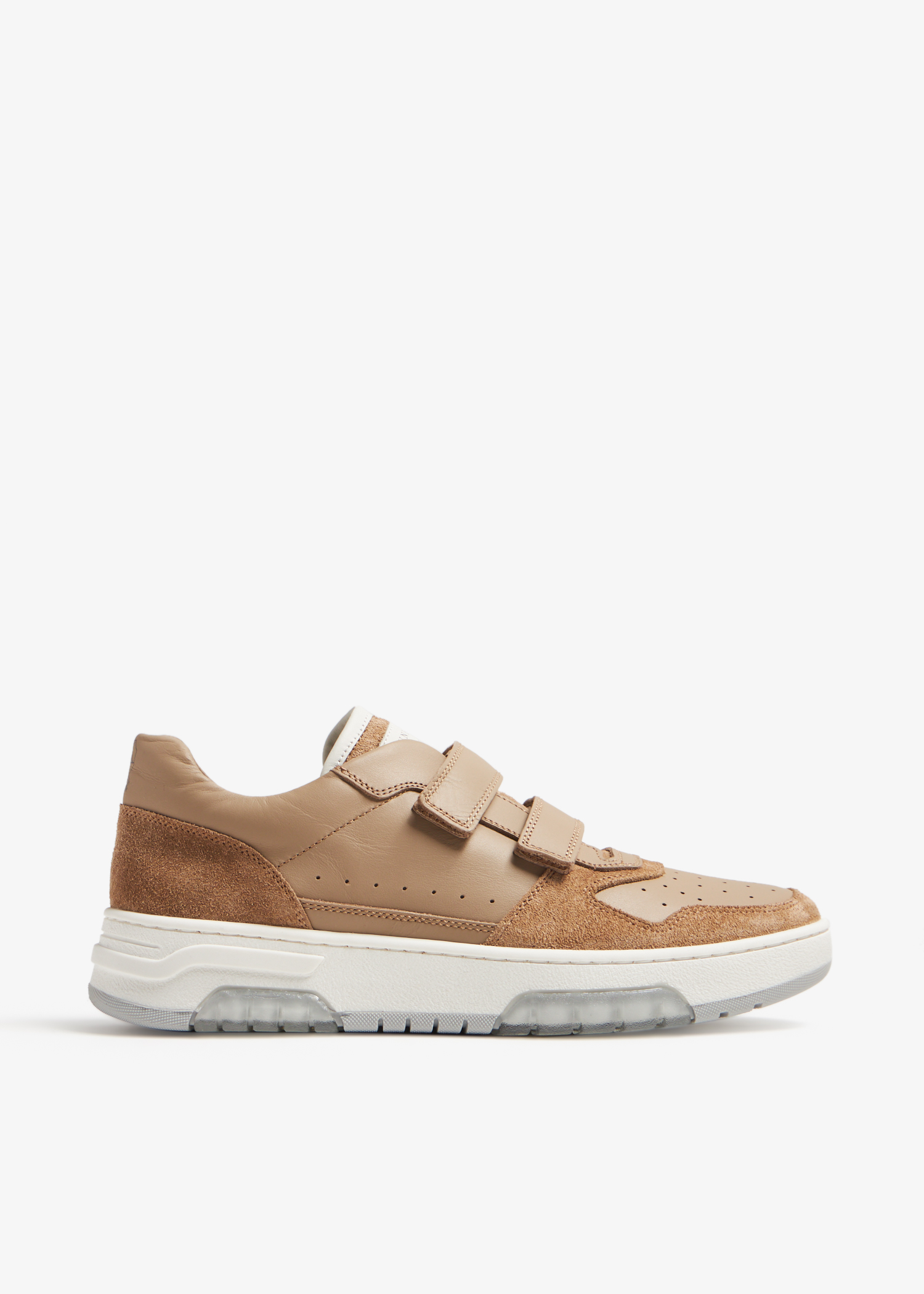 

Calfskin velcro sneakers, Beige