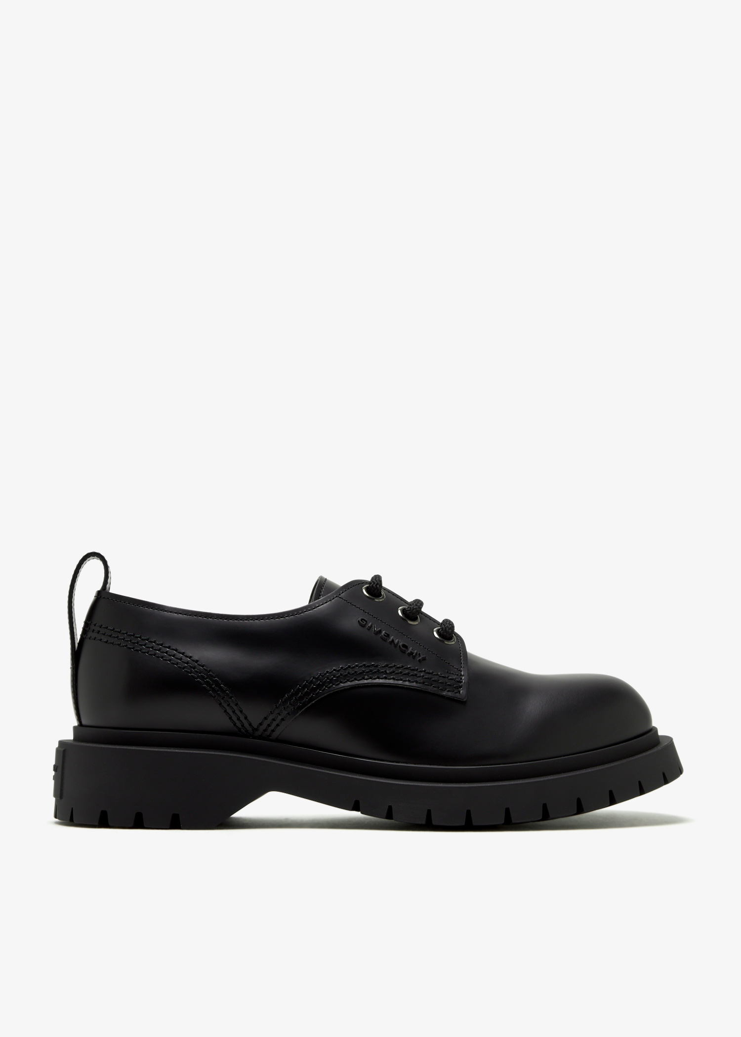 

Leather derby shoes, Black