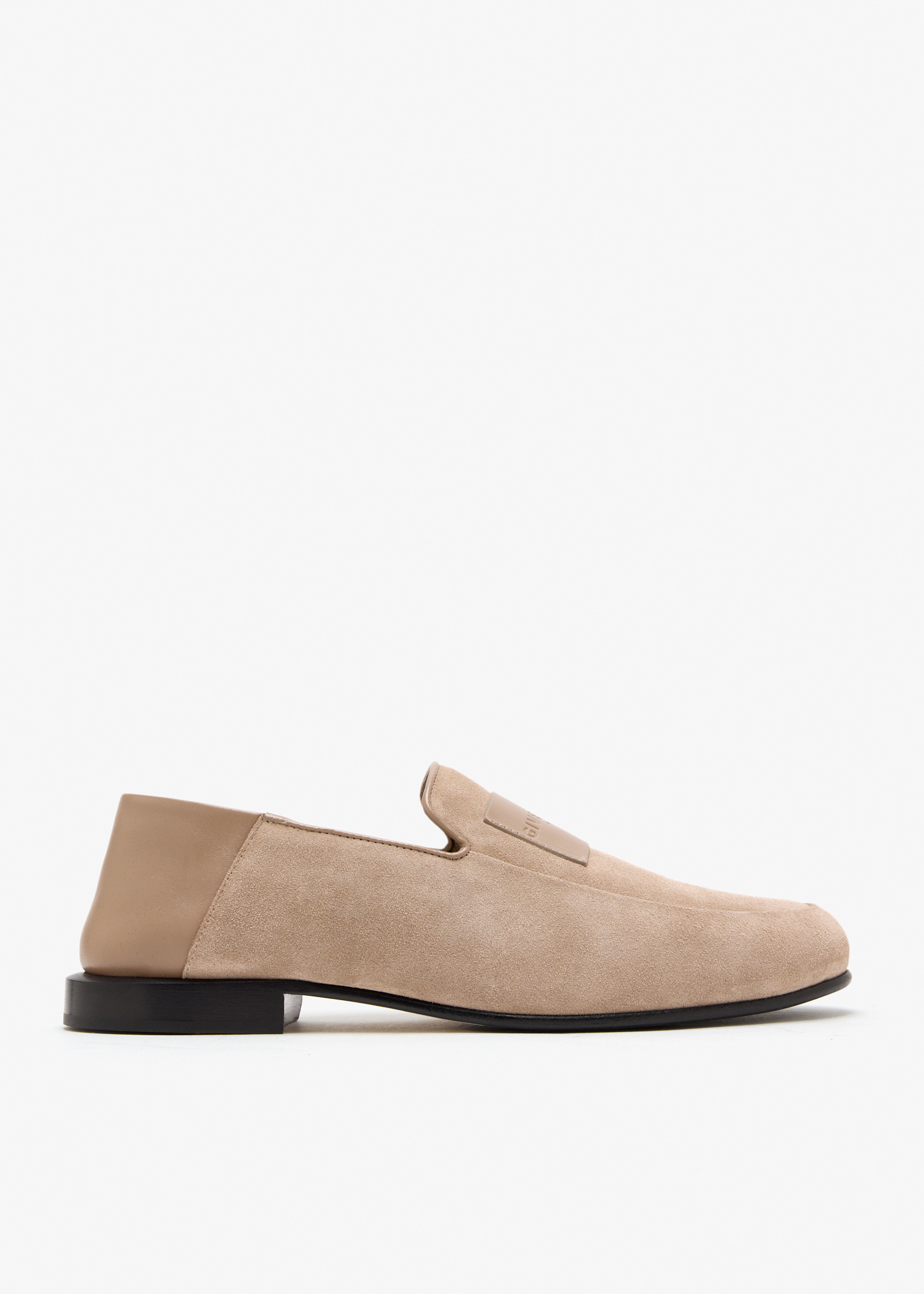 

Label loafers, Taupe