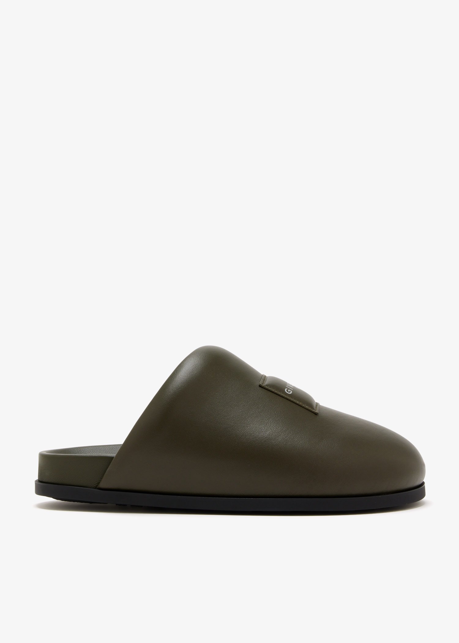 

Label flat slippers, Khaki