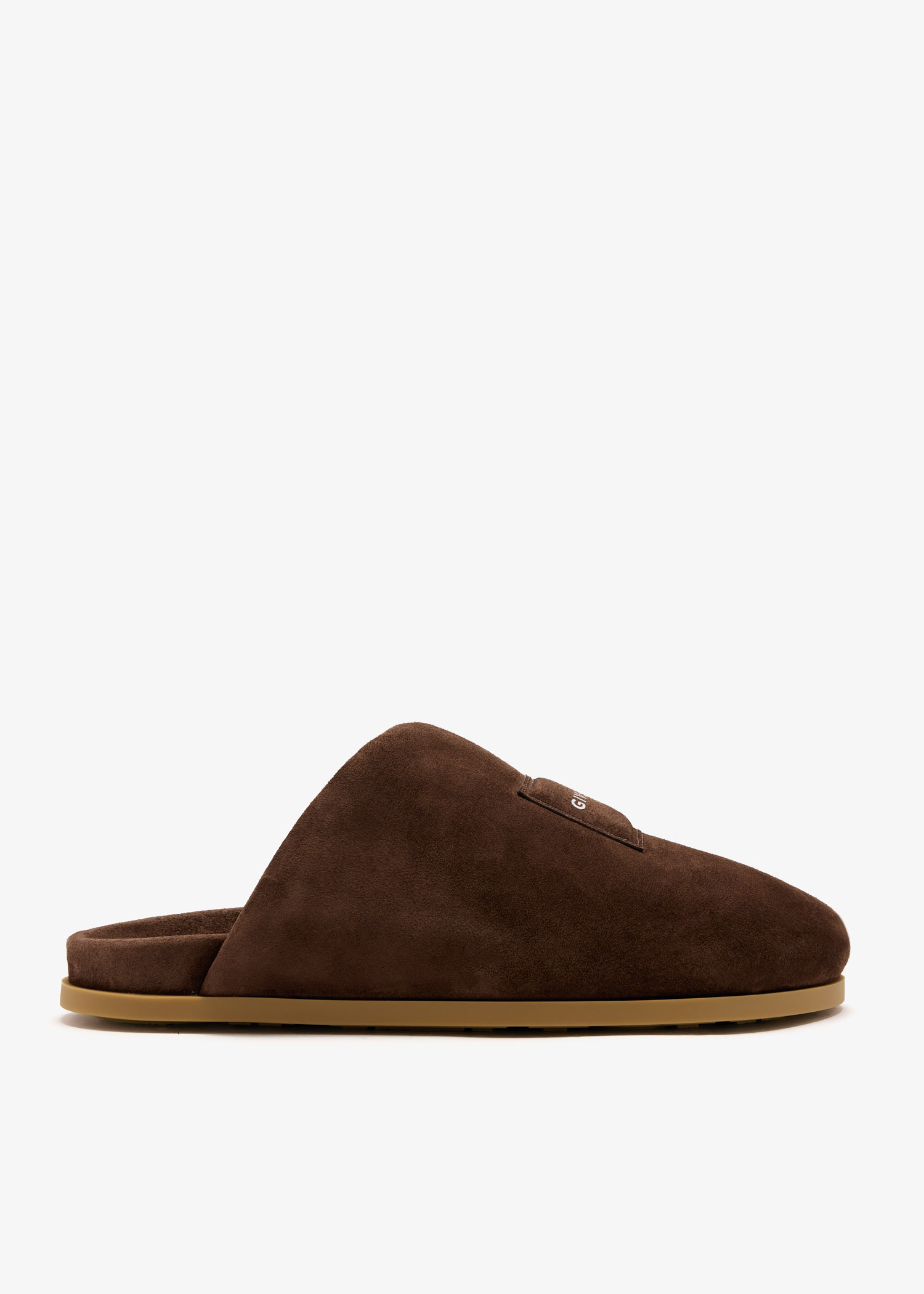

Label slippers, Brown