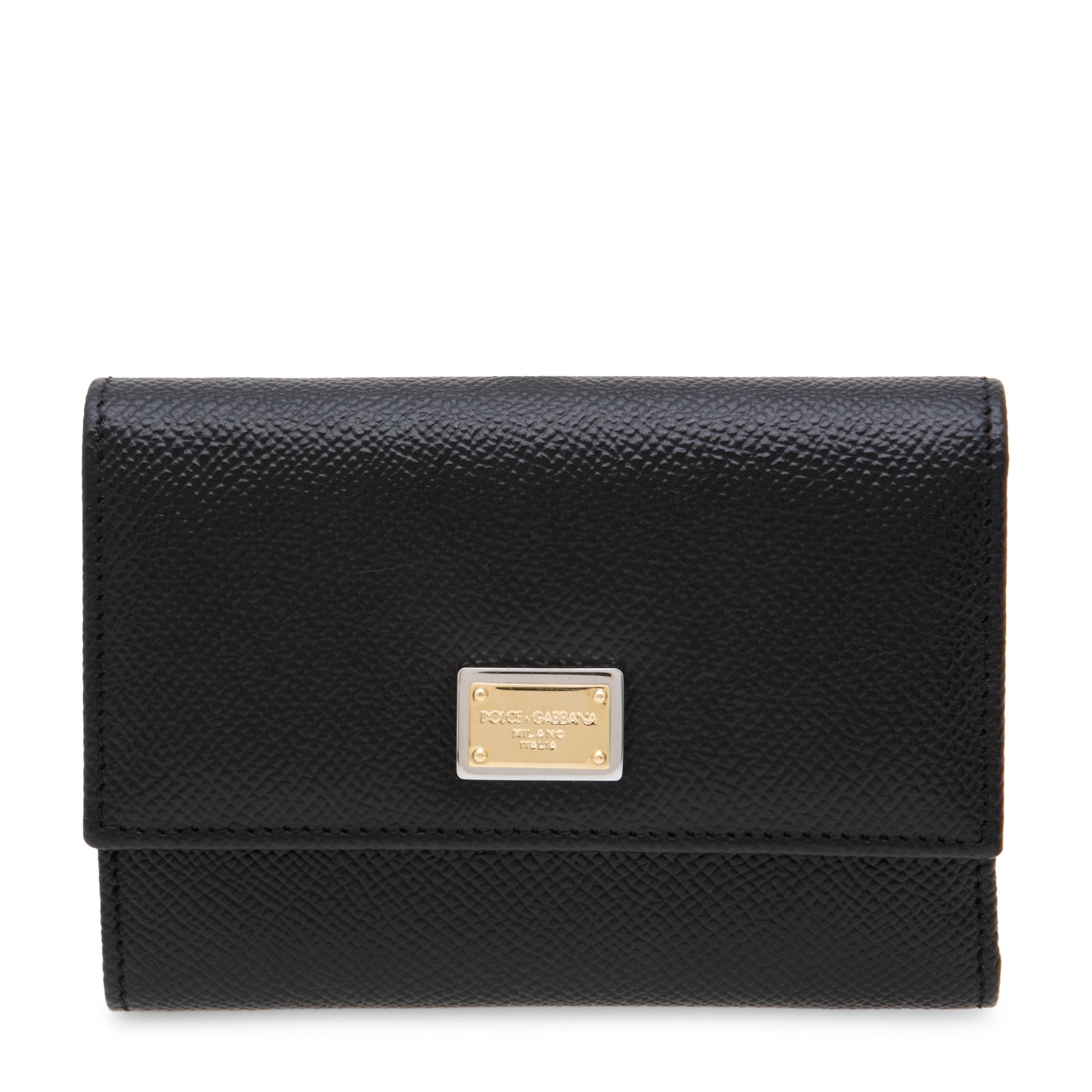 

French Flap leather wallet, Black