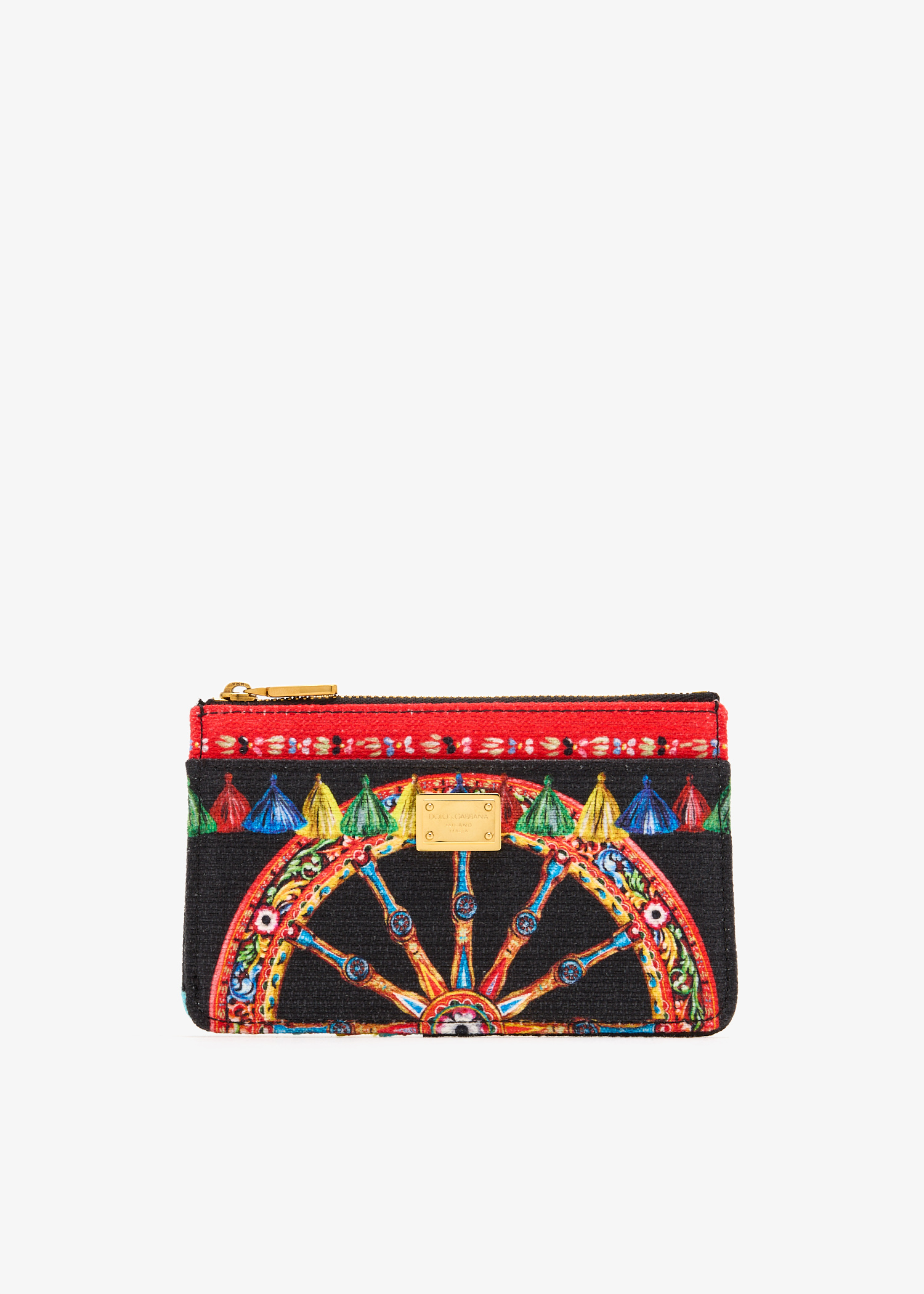 

Carretto-print card holder, Multicolored