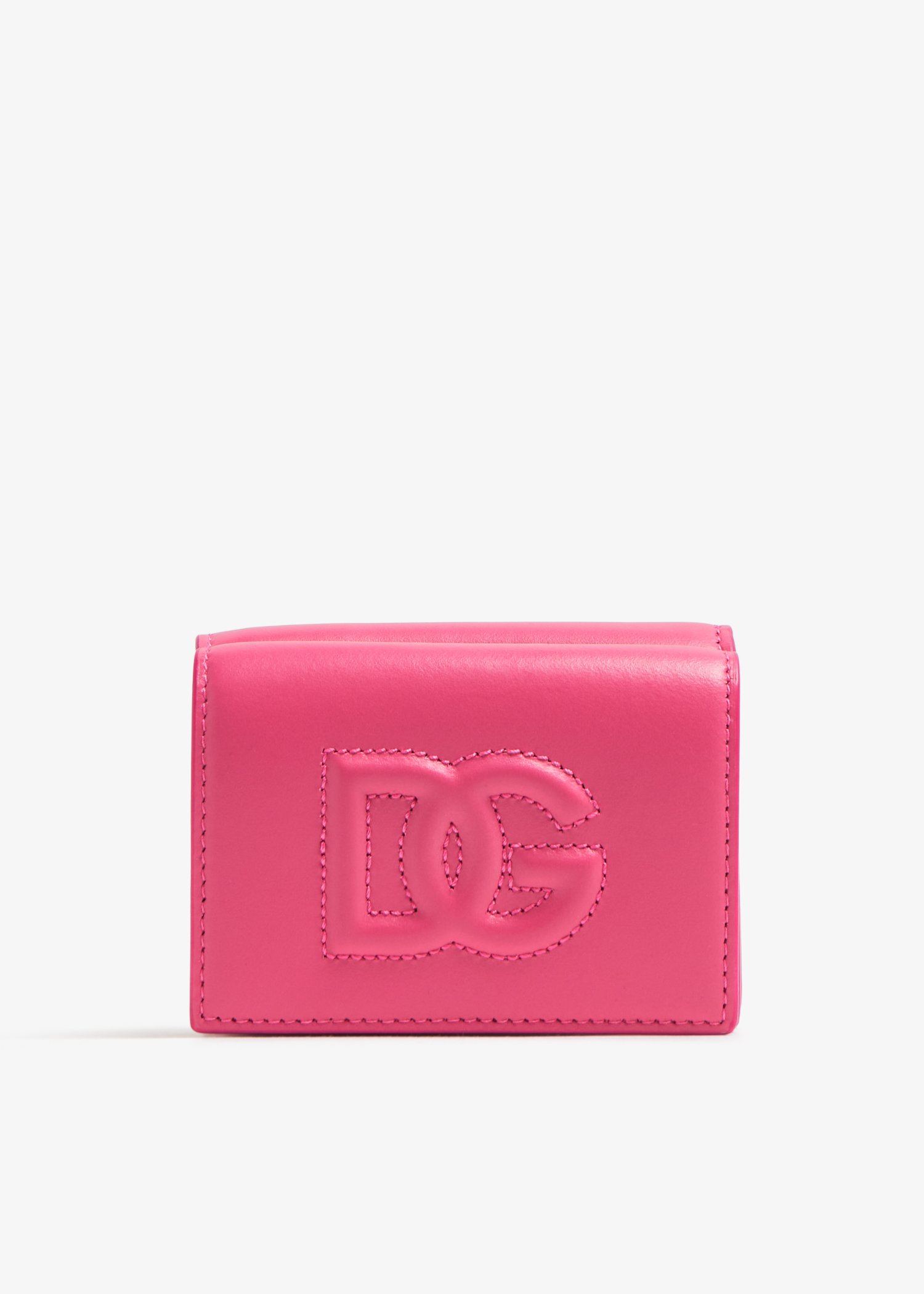 

DG logo French flap wallet, Pink