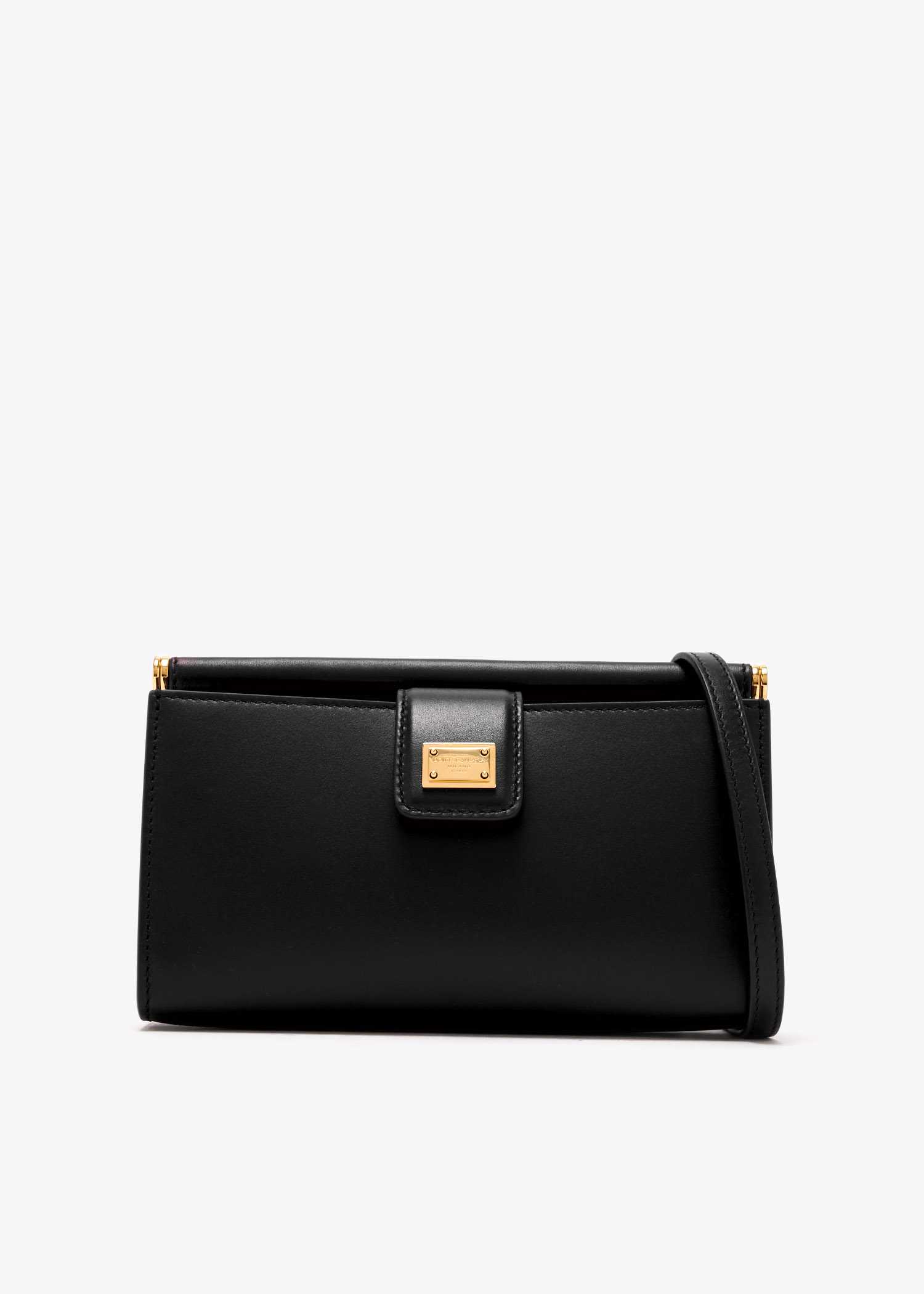 

Plongé calfskin phone bag, Black