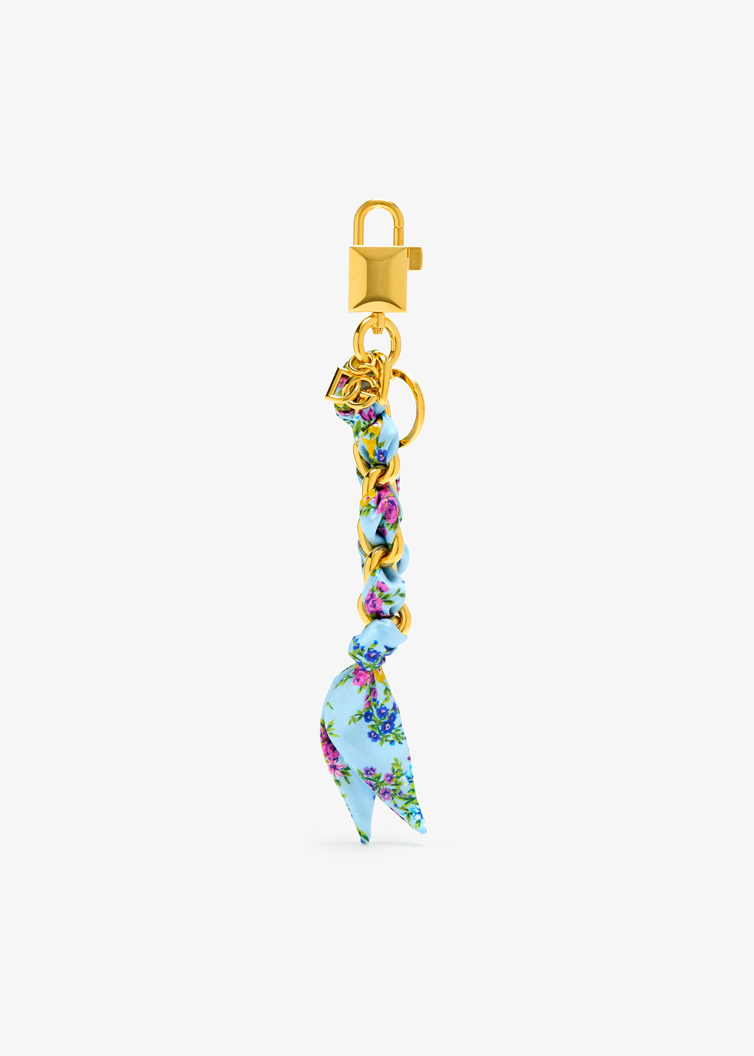 

Printed satin keychain, Gold
