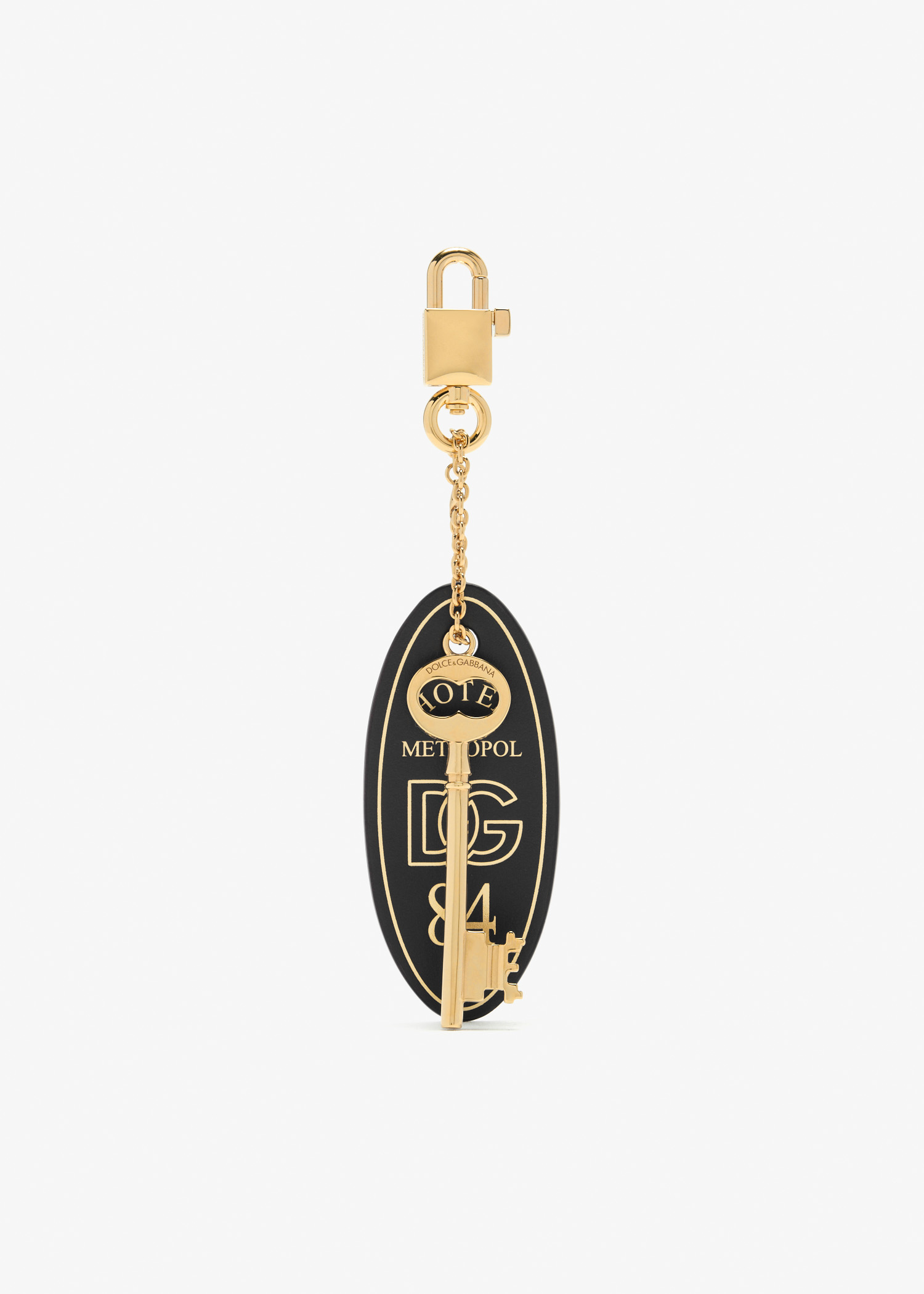

Logo plaque keyring, Black