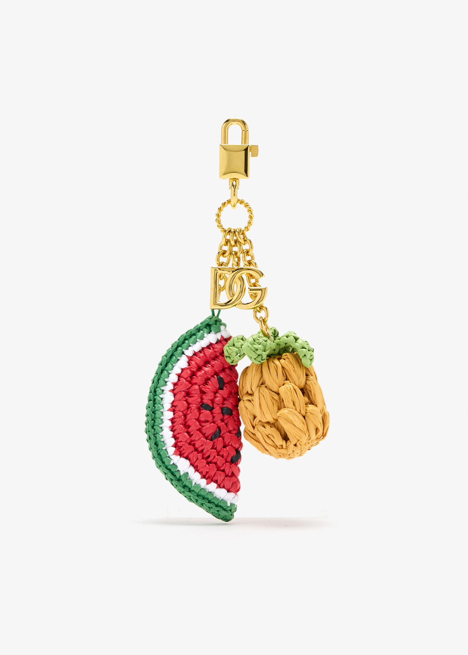 

Fruit raffia bag charm, Multicolored