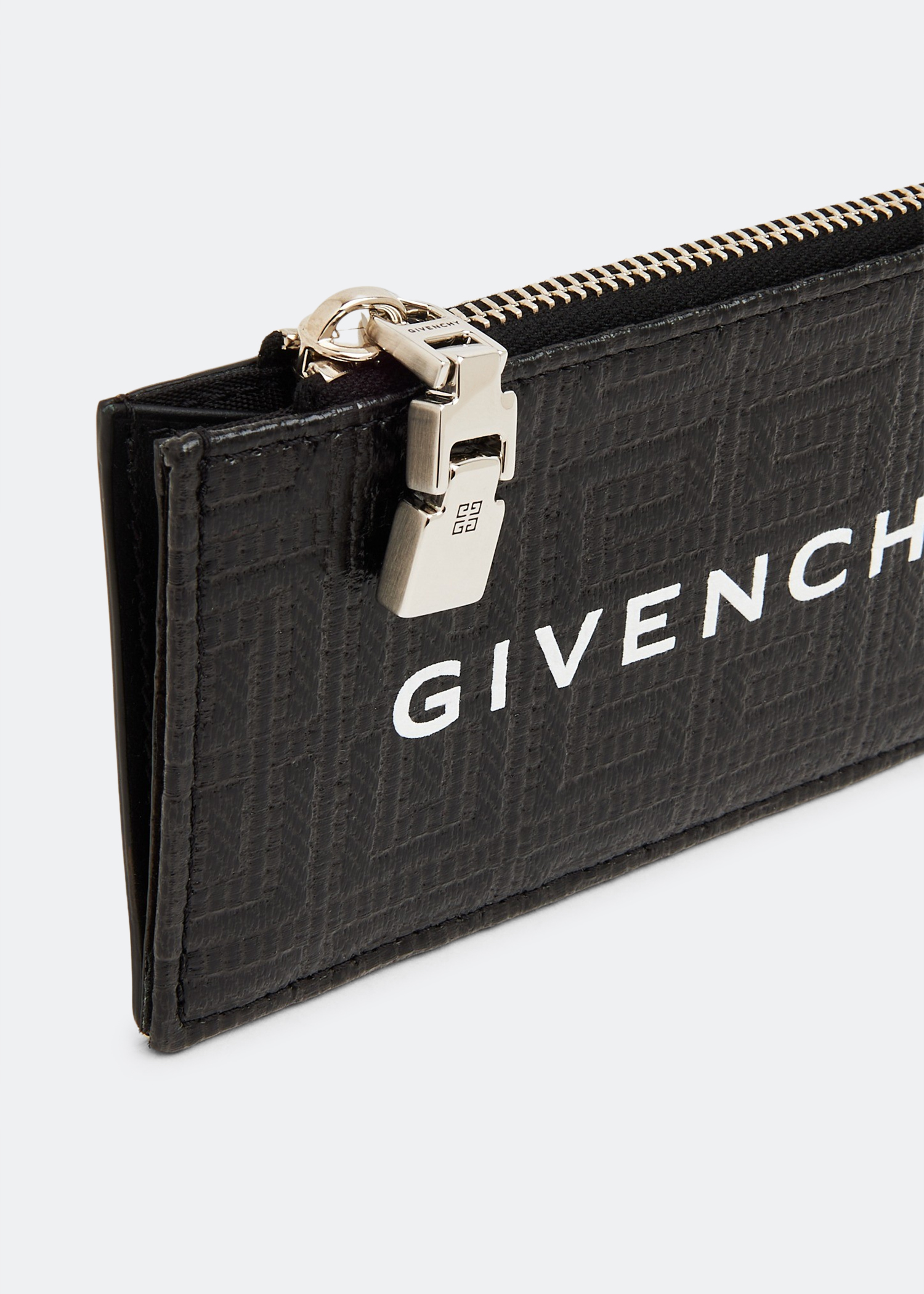 

4G zipped cardholder, Black