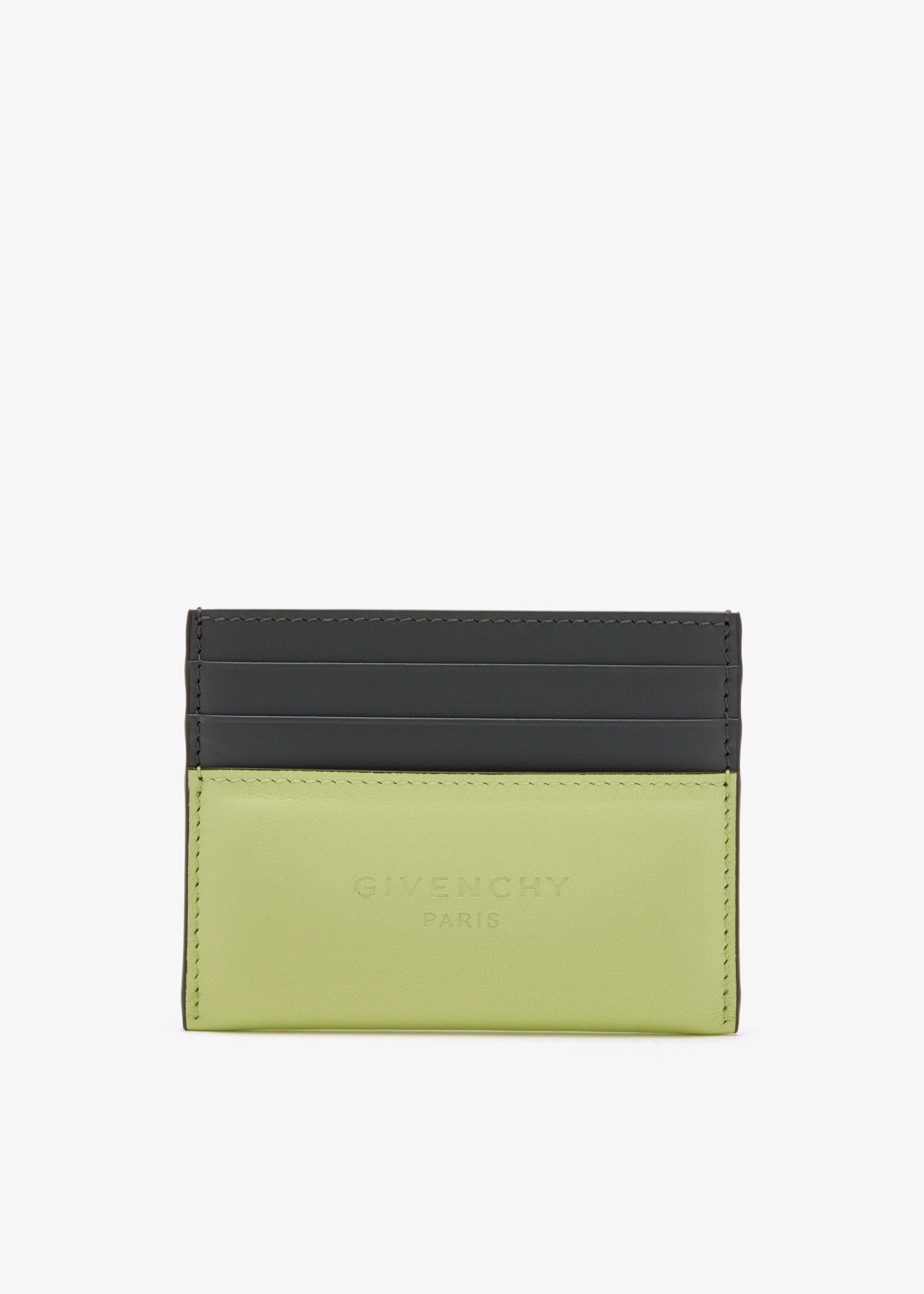 

Antigona Stamped bi-color card case, Green