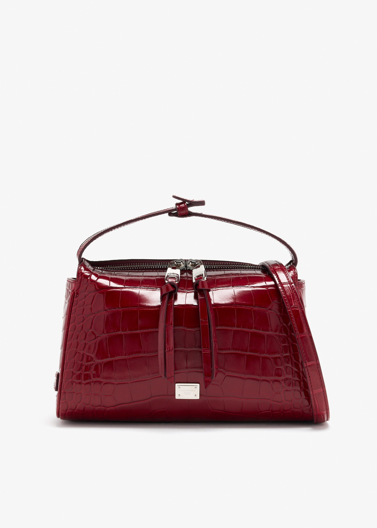 

Alligator leather shoulder bag, Red