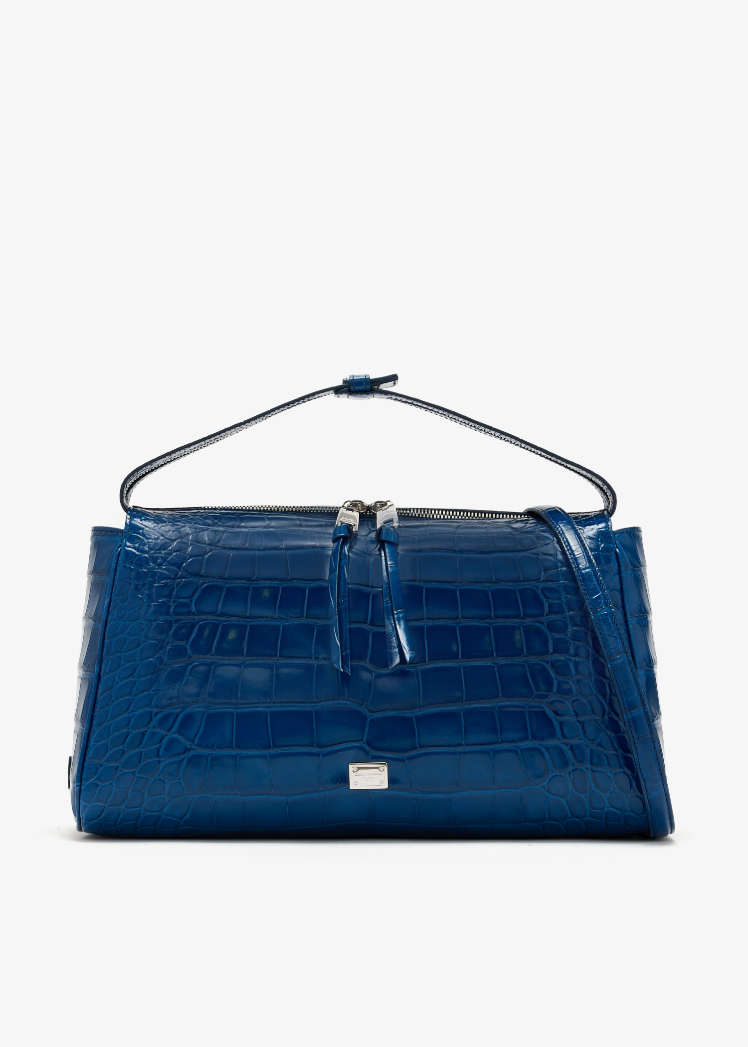 

Alligator leather shoulder bag, Blue