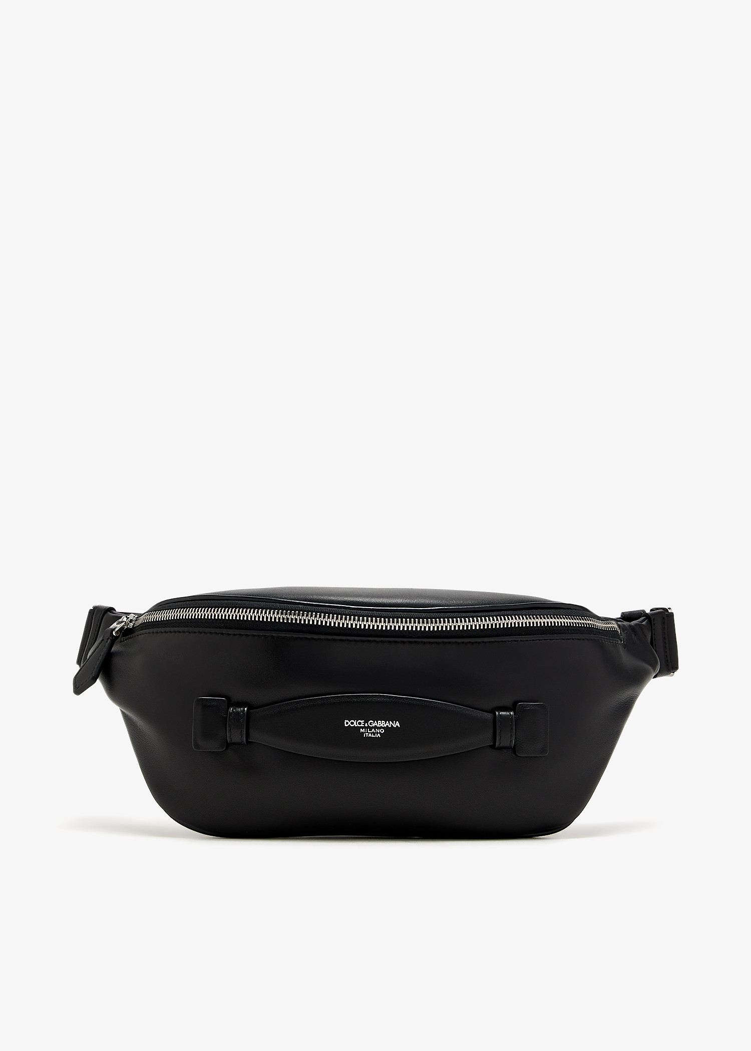 

Calfskin nappa leather belt bag, Black