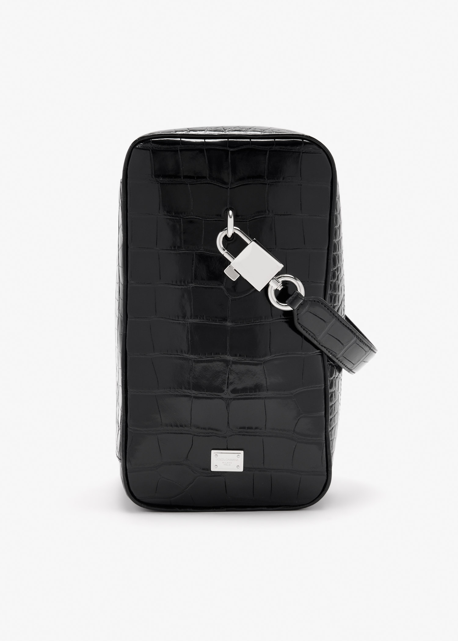 

Alligator leather bag, Black