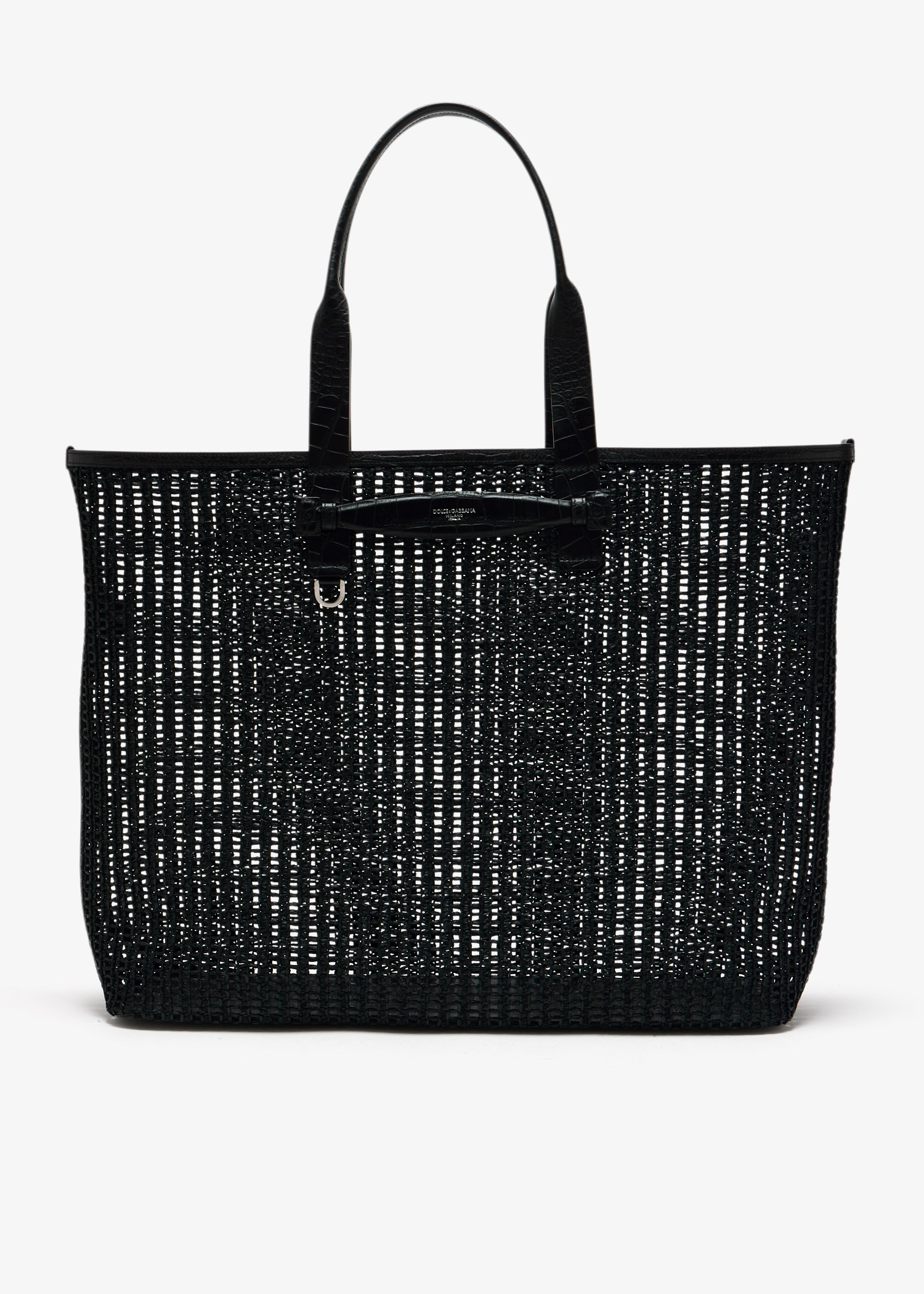 

Woven mesh shopper, Black
