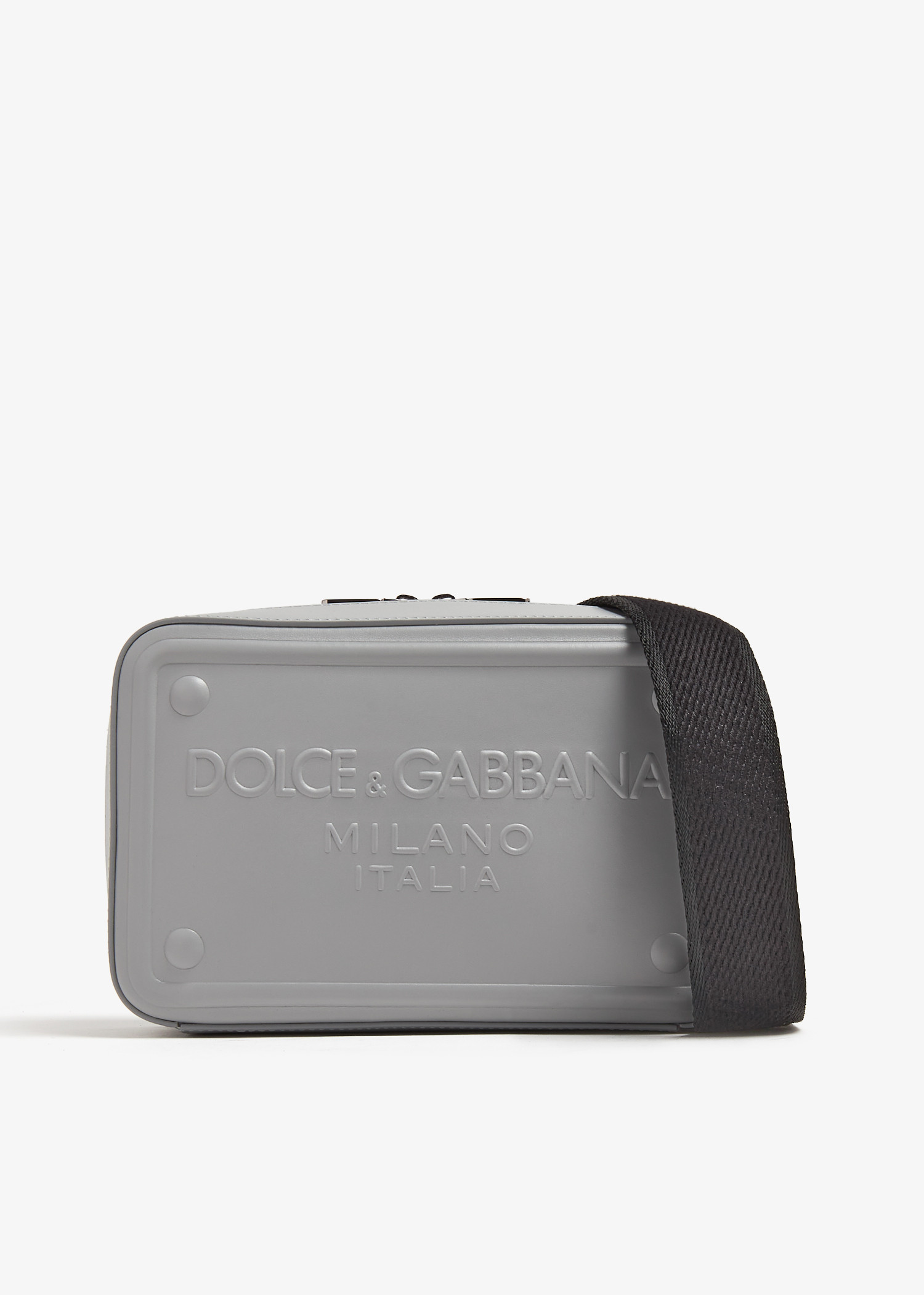 

Raised logo crossbody bag, Grey