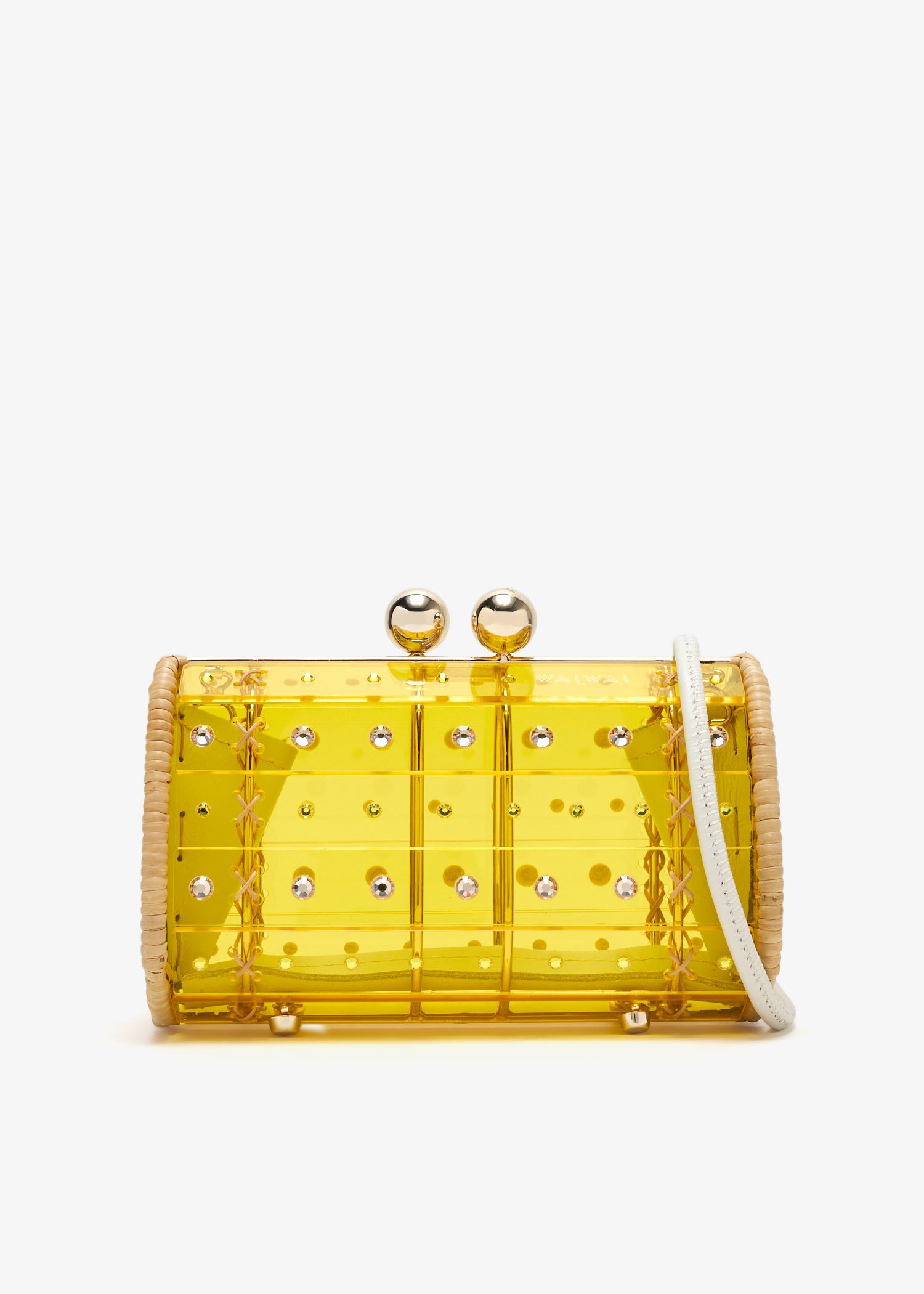 

Strass clutch, Yellow