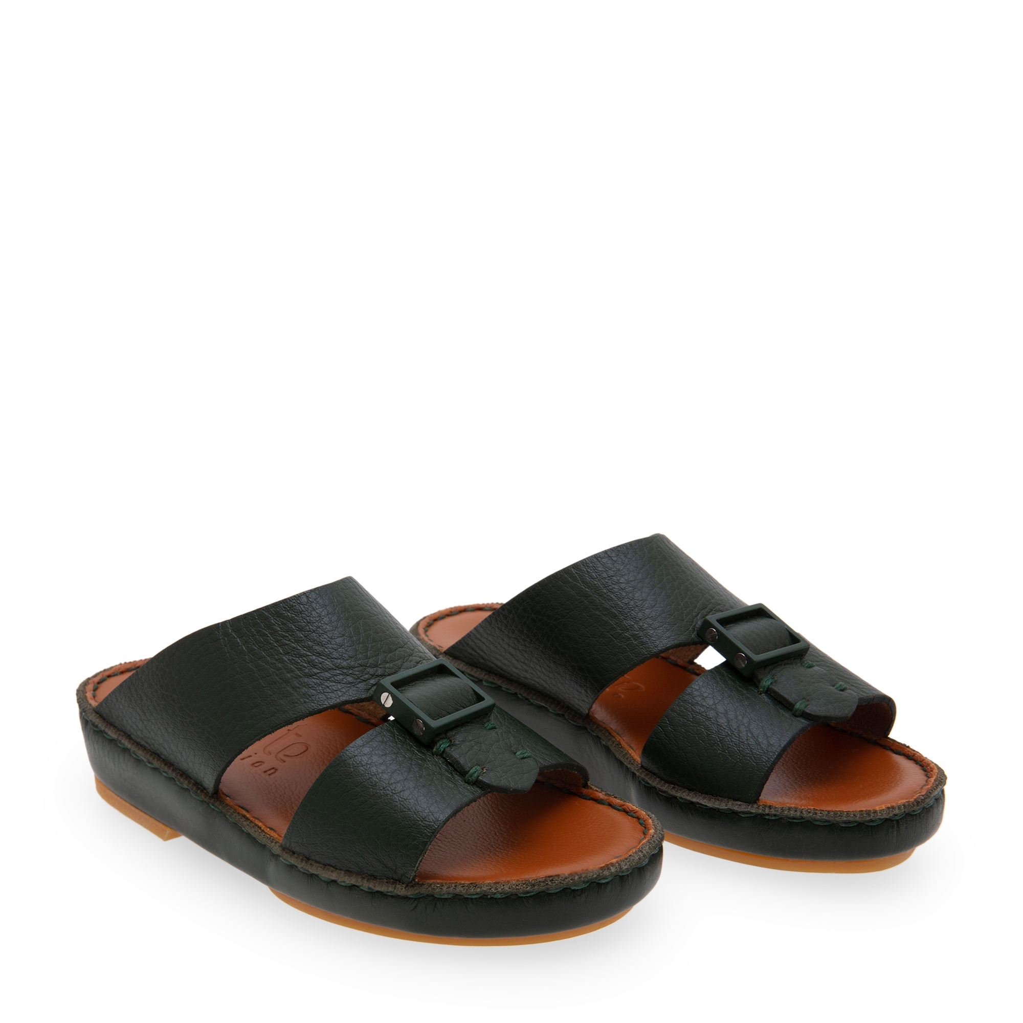 

Leather sandals, Green