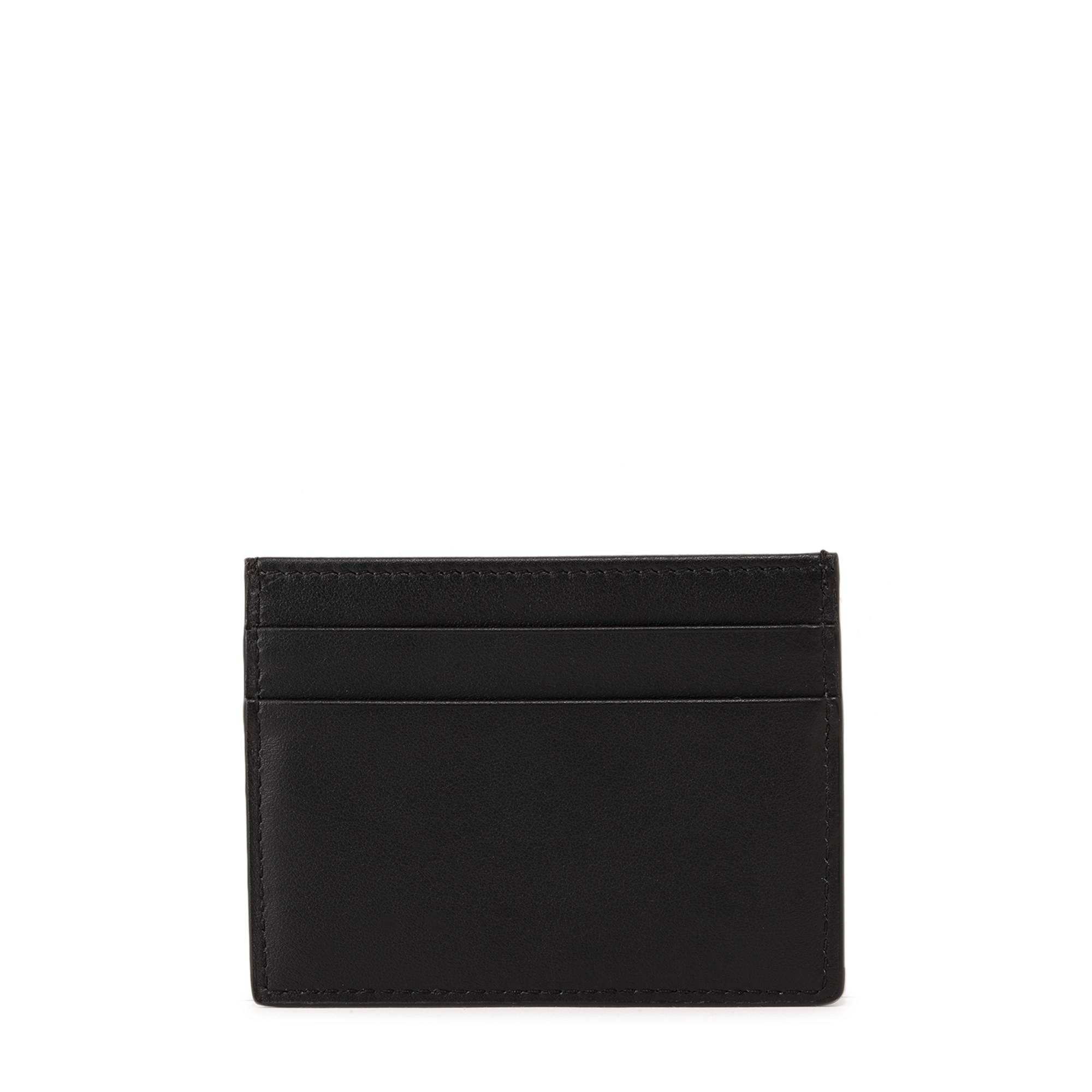 

Leather logo card holder, Black