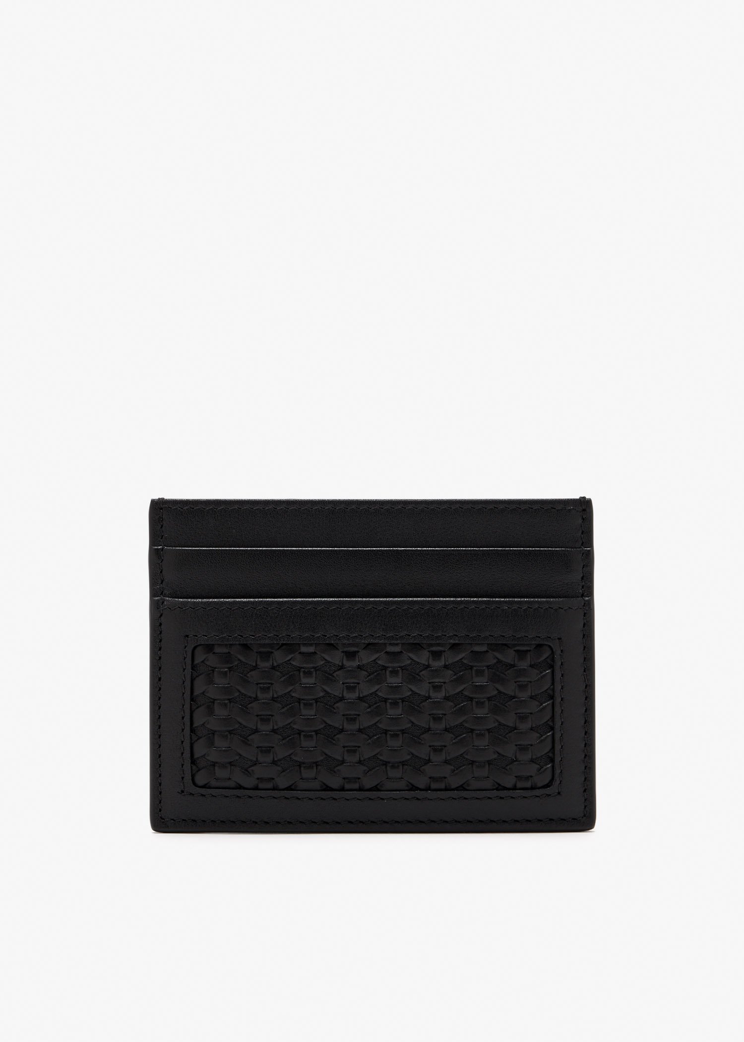 

Woven card holder, Black