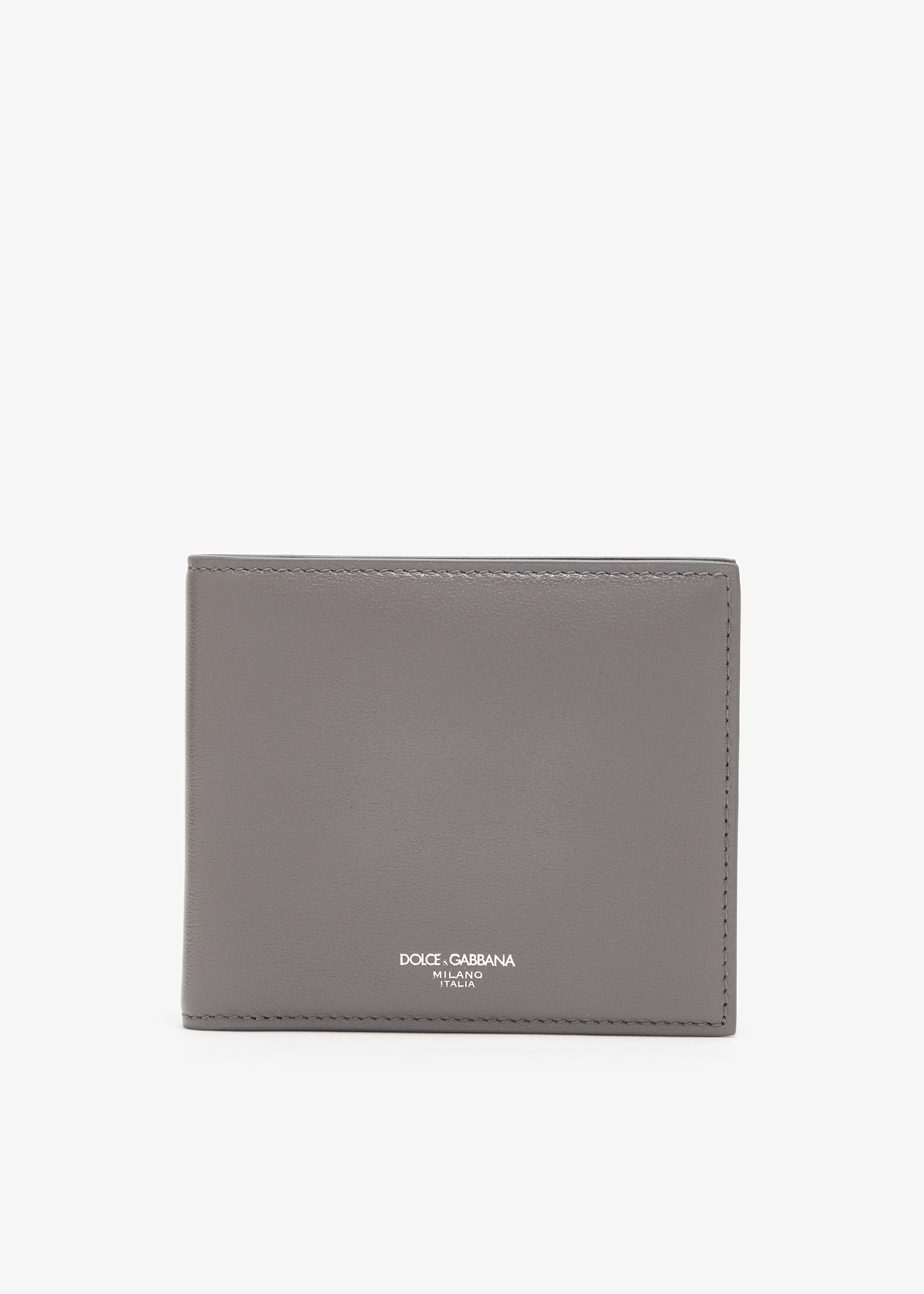 

Calfskin bifold wallet, Grey