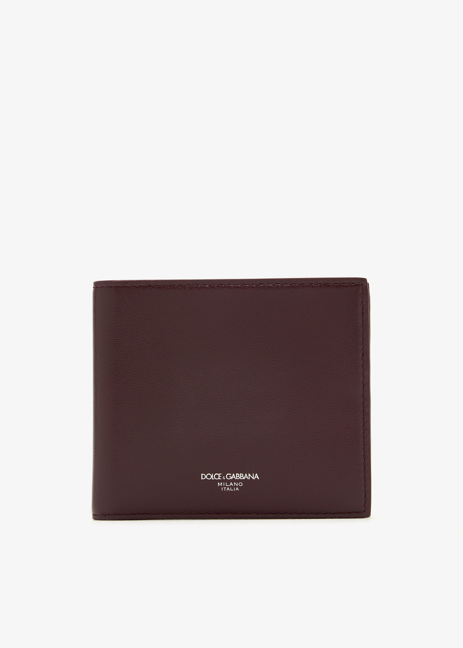 

Calfskin bifold wallet, Burgundy