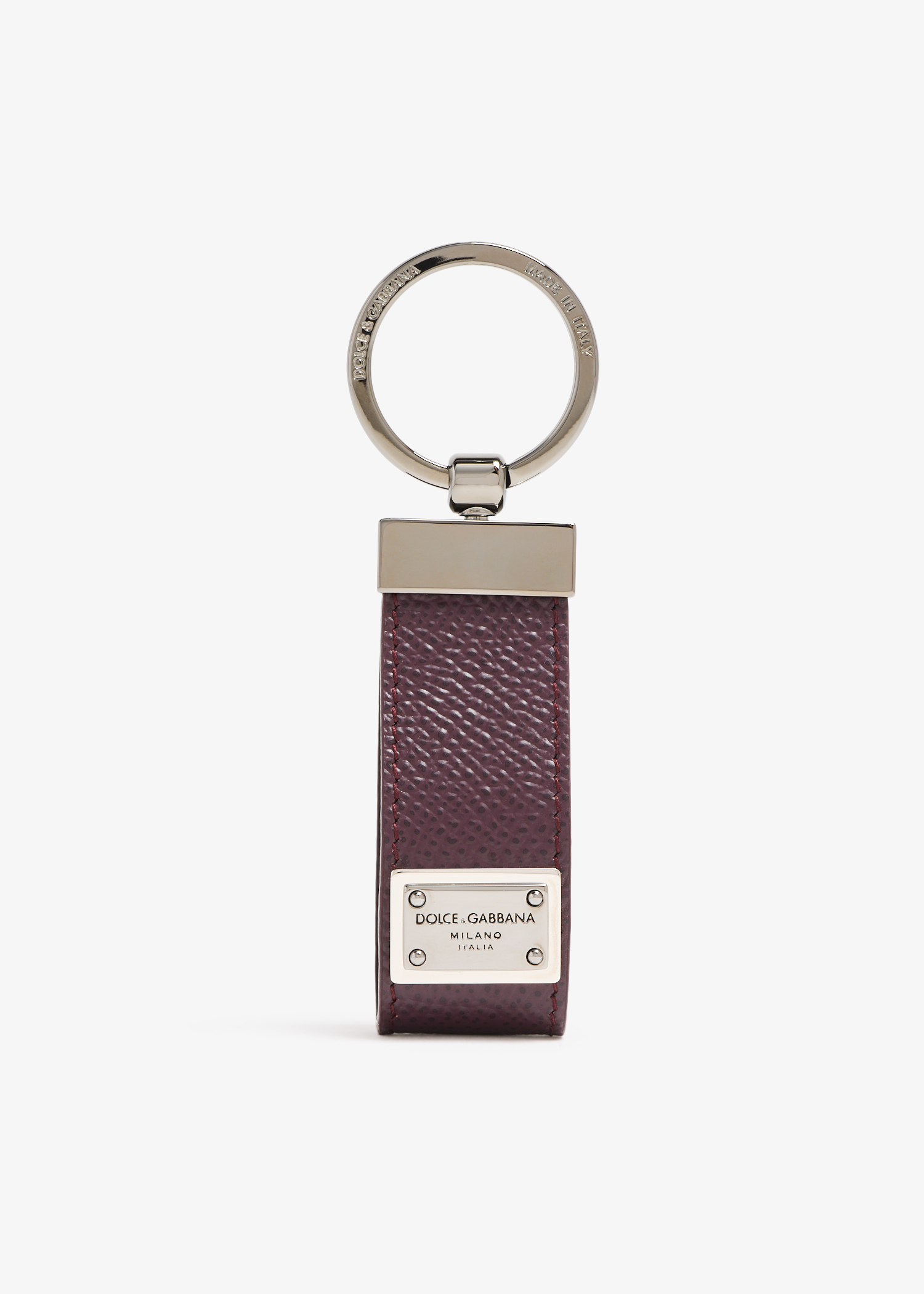 

Logo tag keyring, Brown