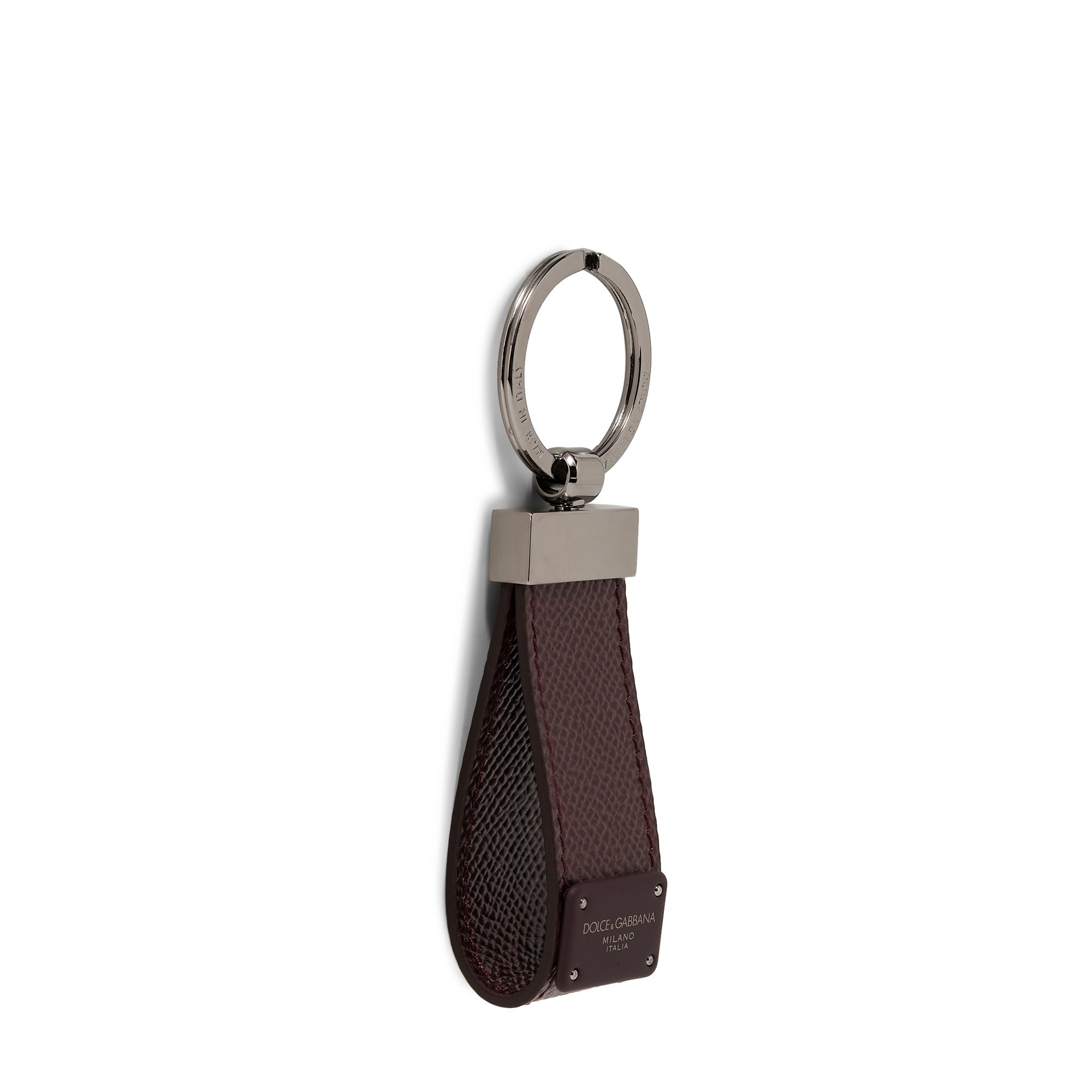 

Logo split-ring keychain, Burgundy