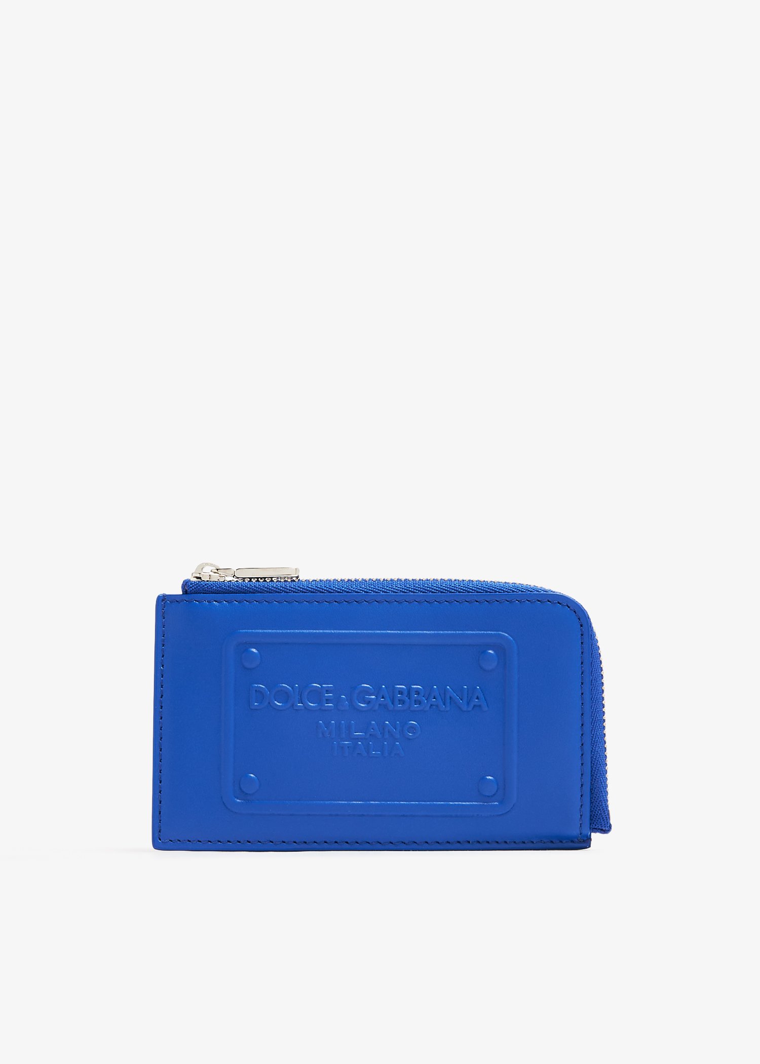 

Raised logo card holder, Blue