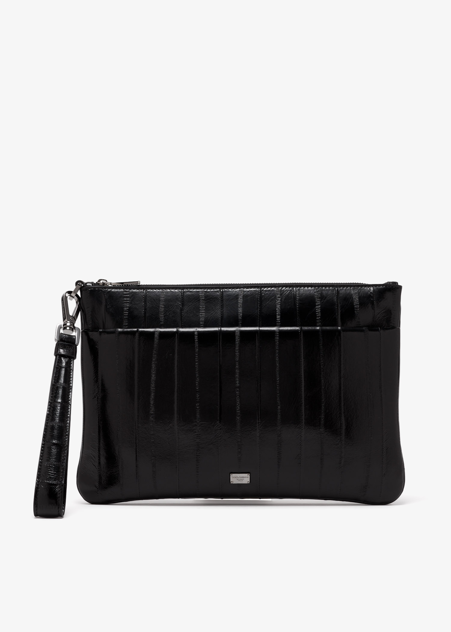 

Eel skin necessaire, Black