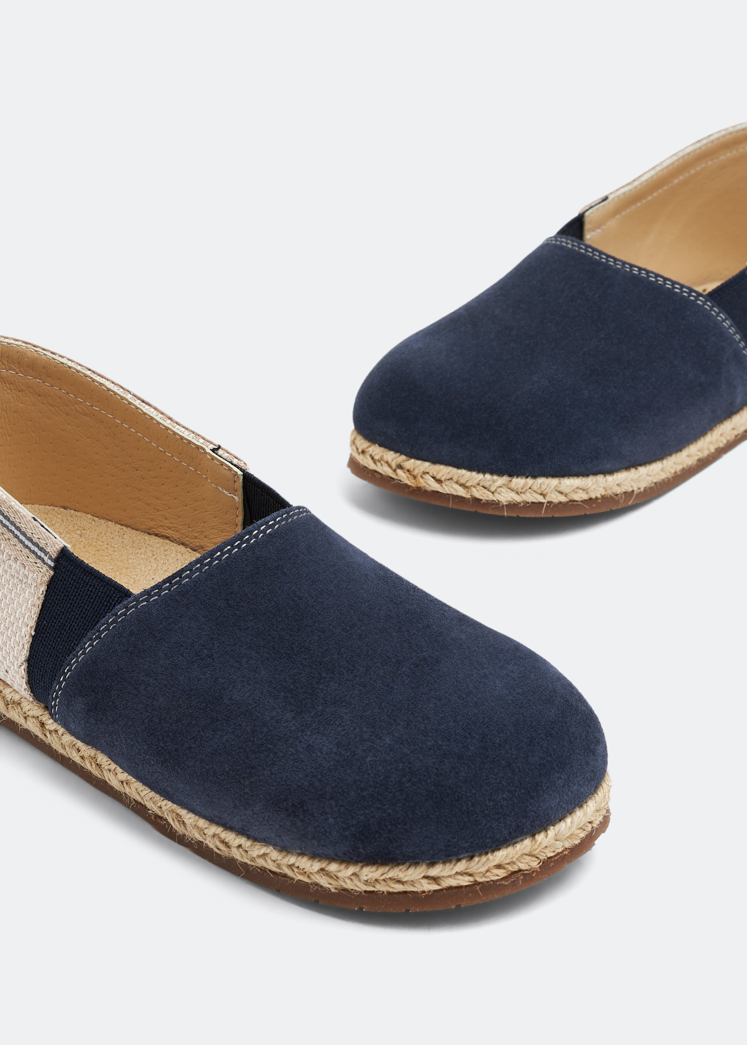 

Two-tone suede espadrilles, Blue