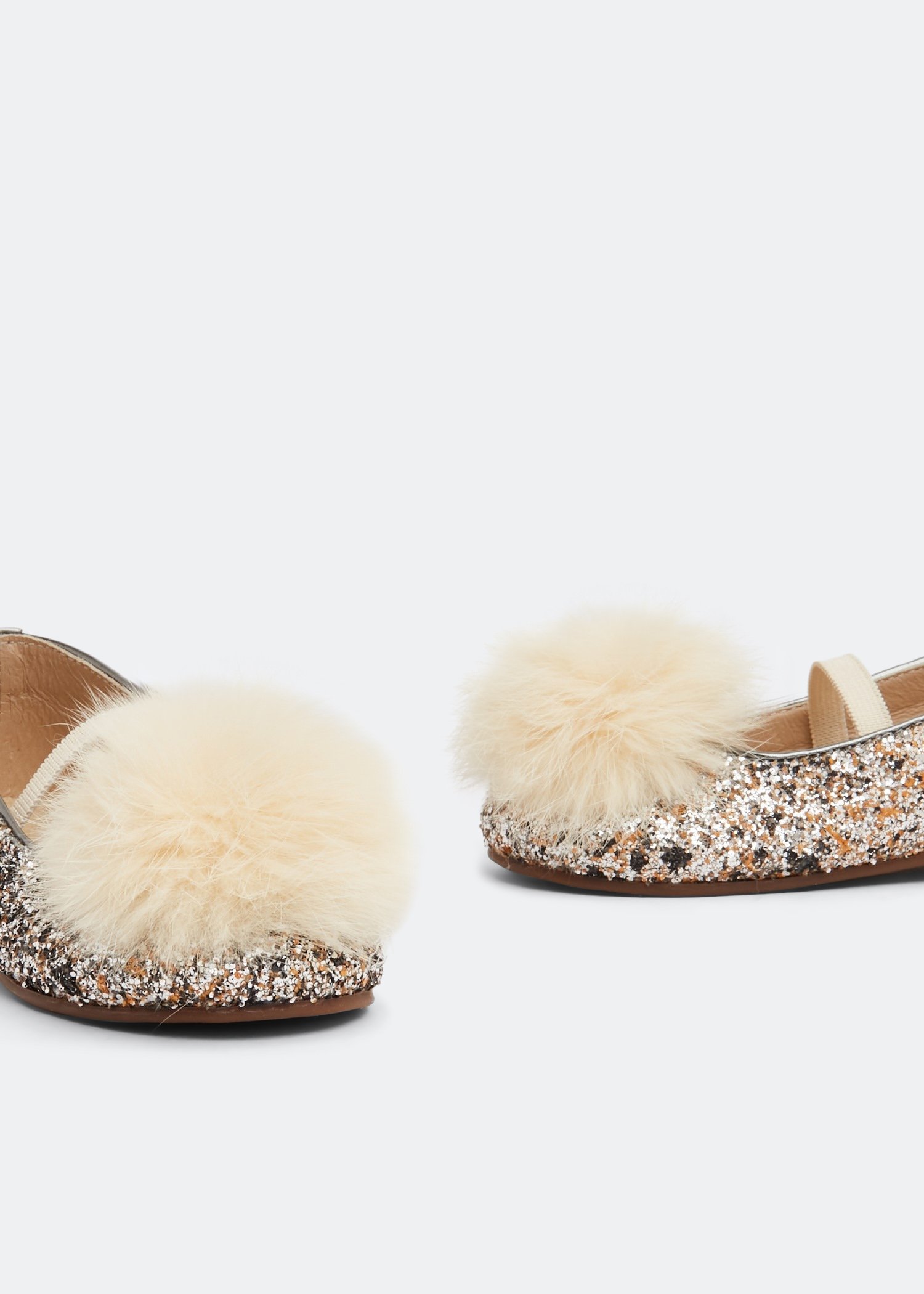 

Glitter ballerinas, Beige