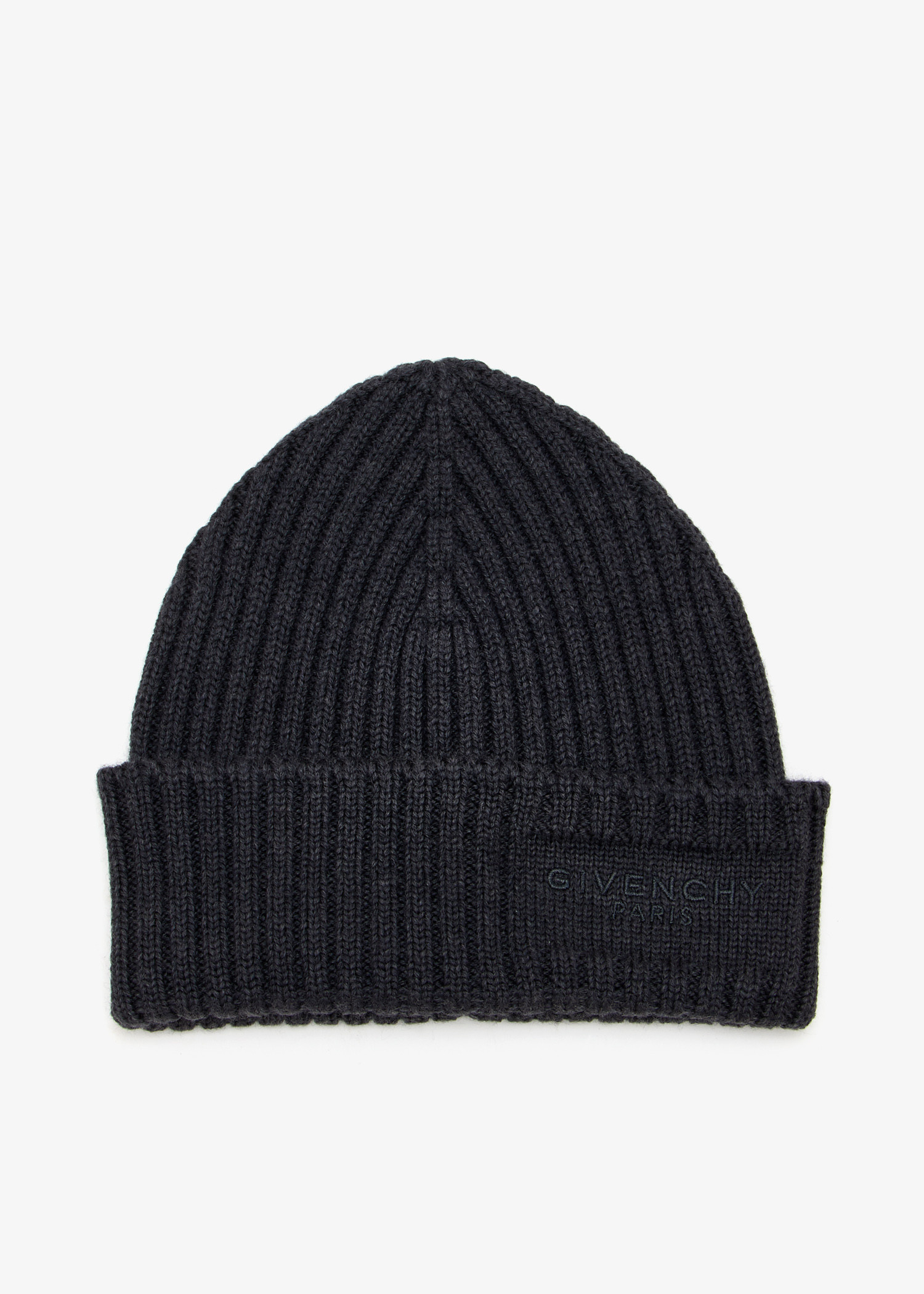 

Logo patch wool beanie, Grey