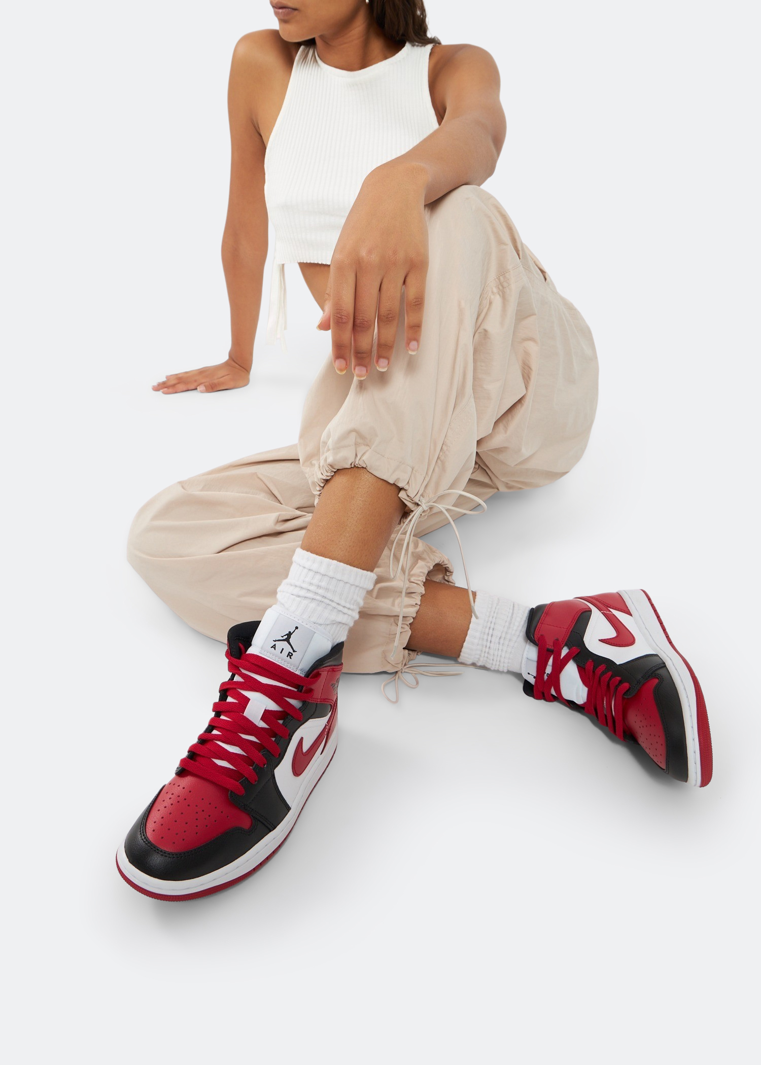 

Air Jordan 1 Mid 'Alternate Bred Toe' sneakers, Red