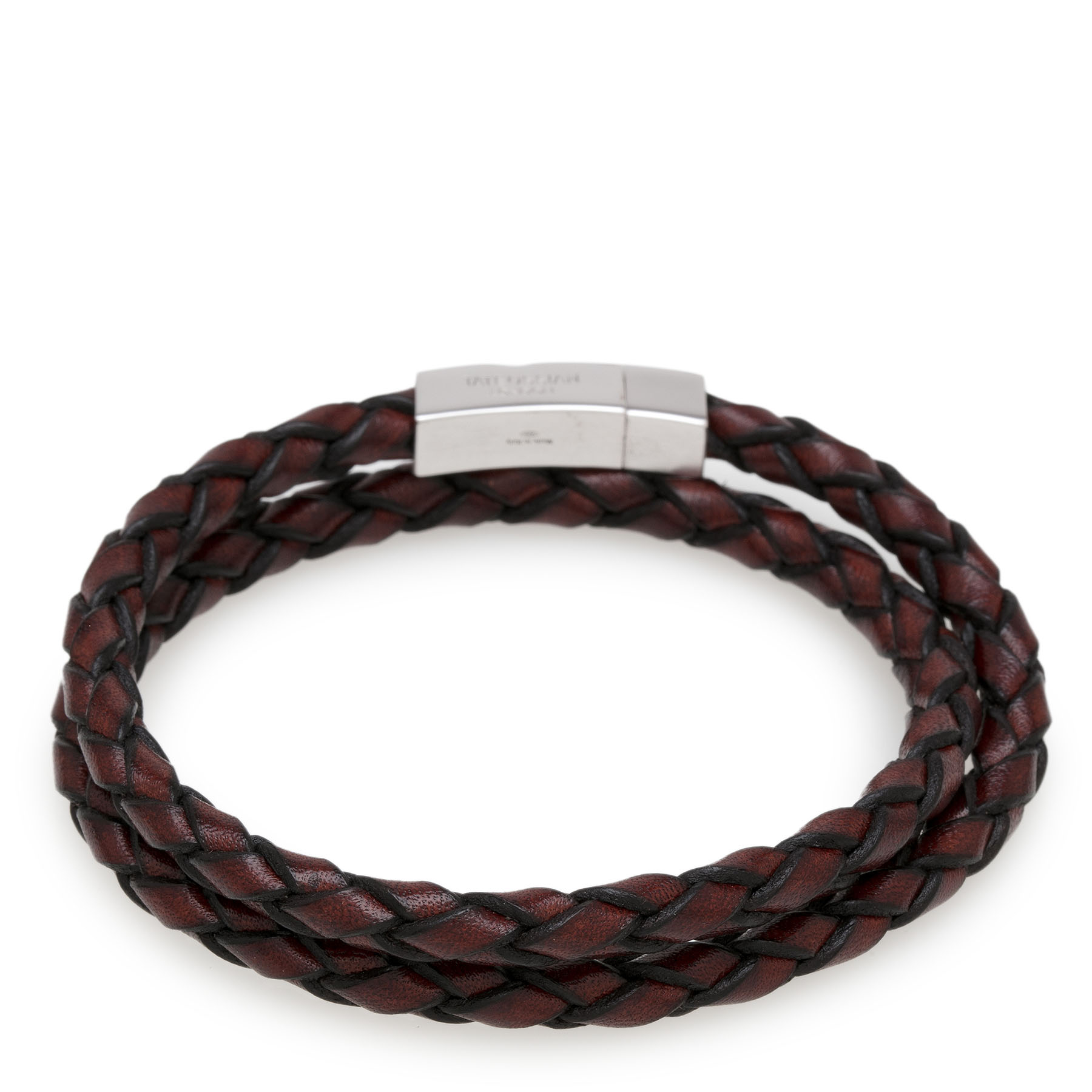 

Braided leather bracelet, Brown