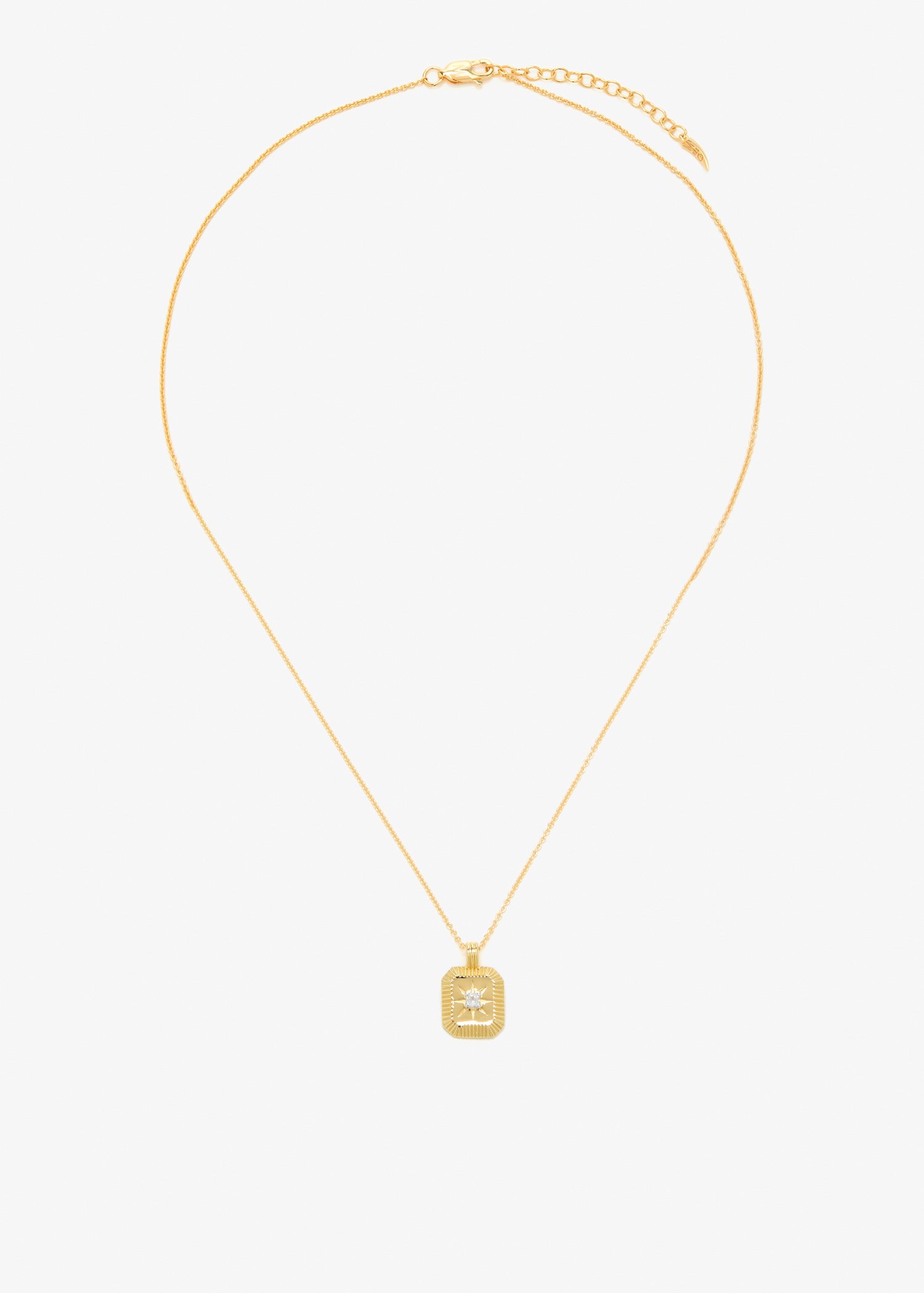 

April Birthstone pendant necklace, Gold