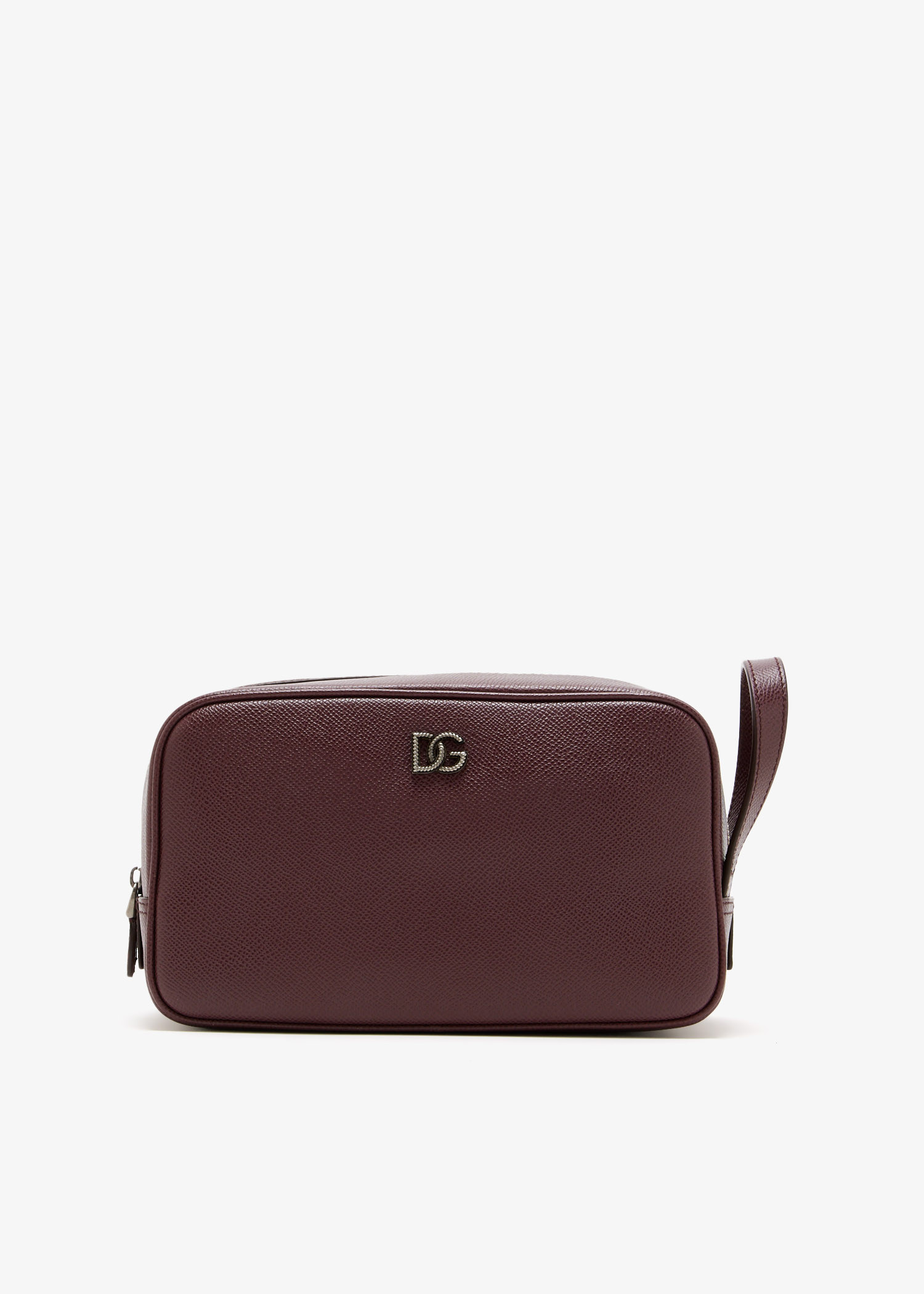 

Calfskin necessaire bag, Burgundy