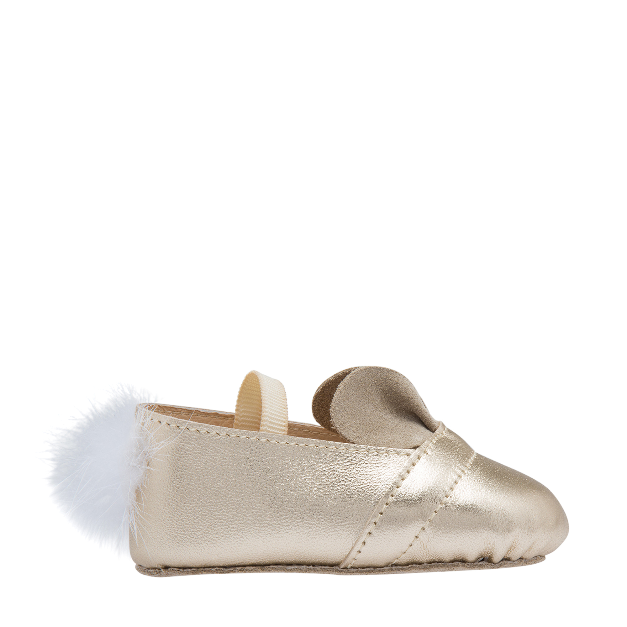 

Bunny crib shoes, Gold