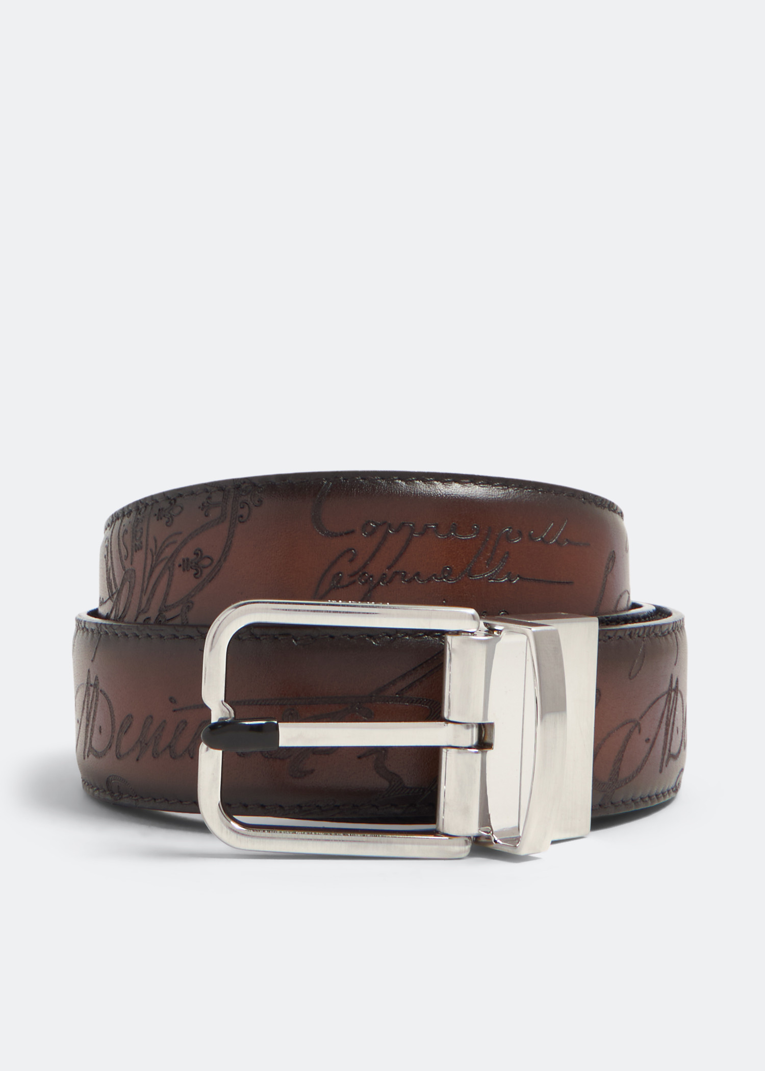

Essence Scritto leather belt, Brown