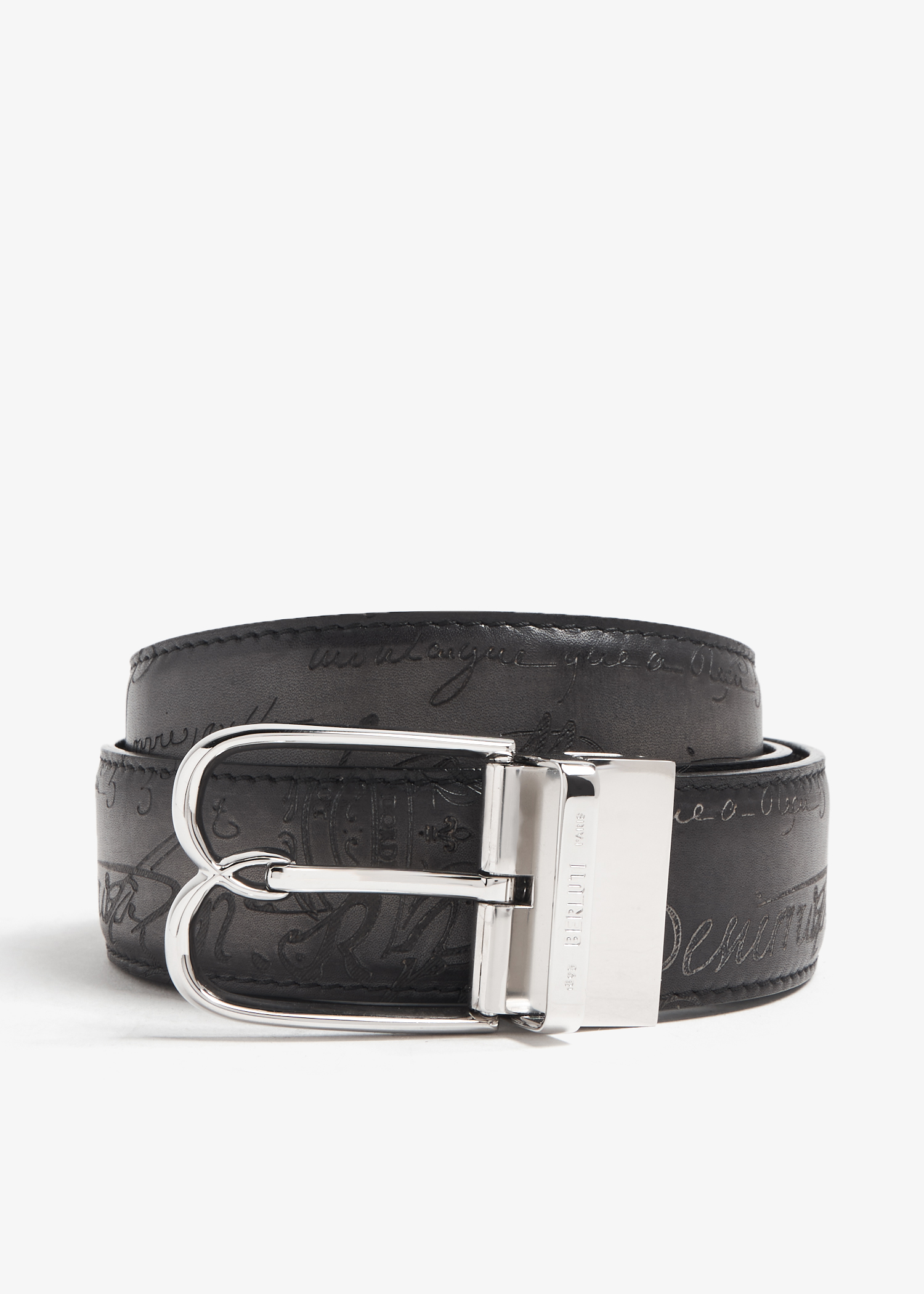 

B Volute Scritto leather belt, Brown